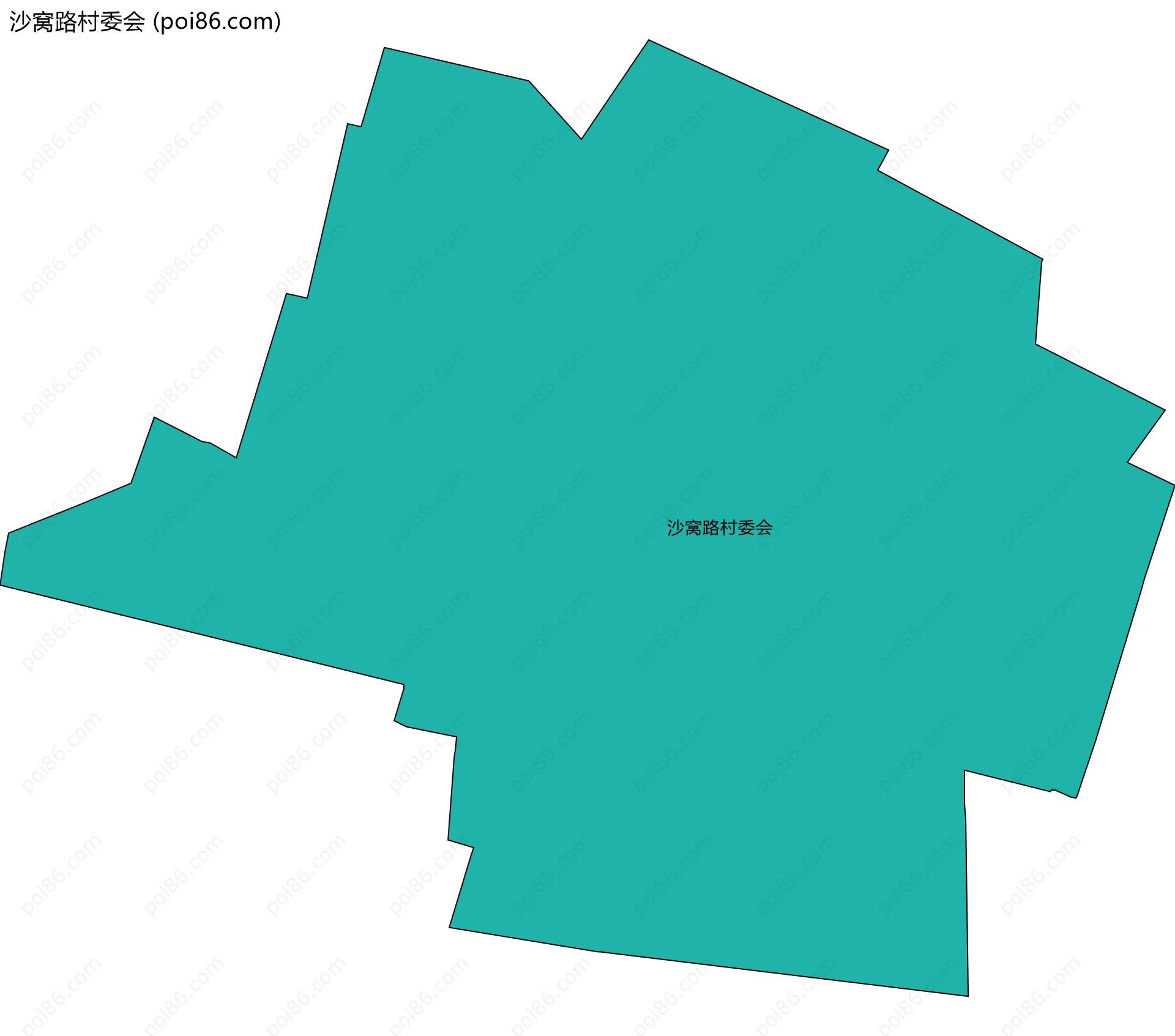沙窝路村委会边界地图