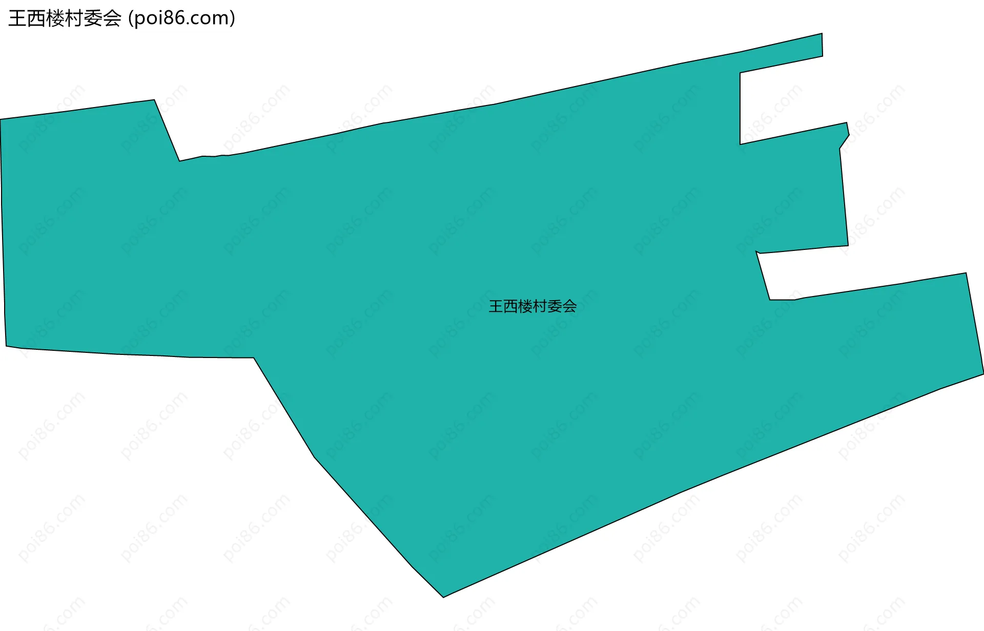 王西楼村委会边界地图