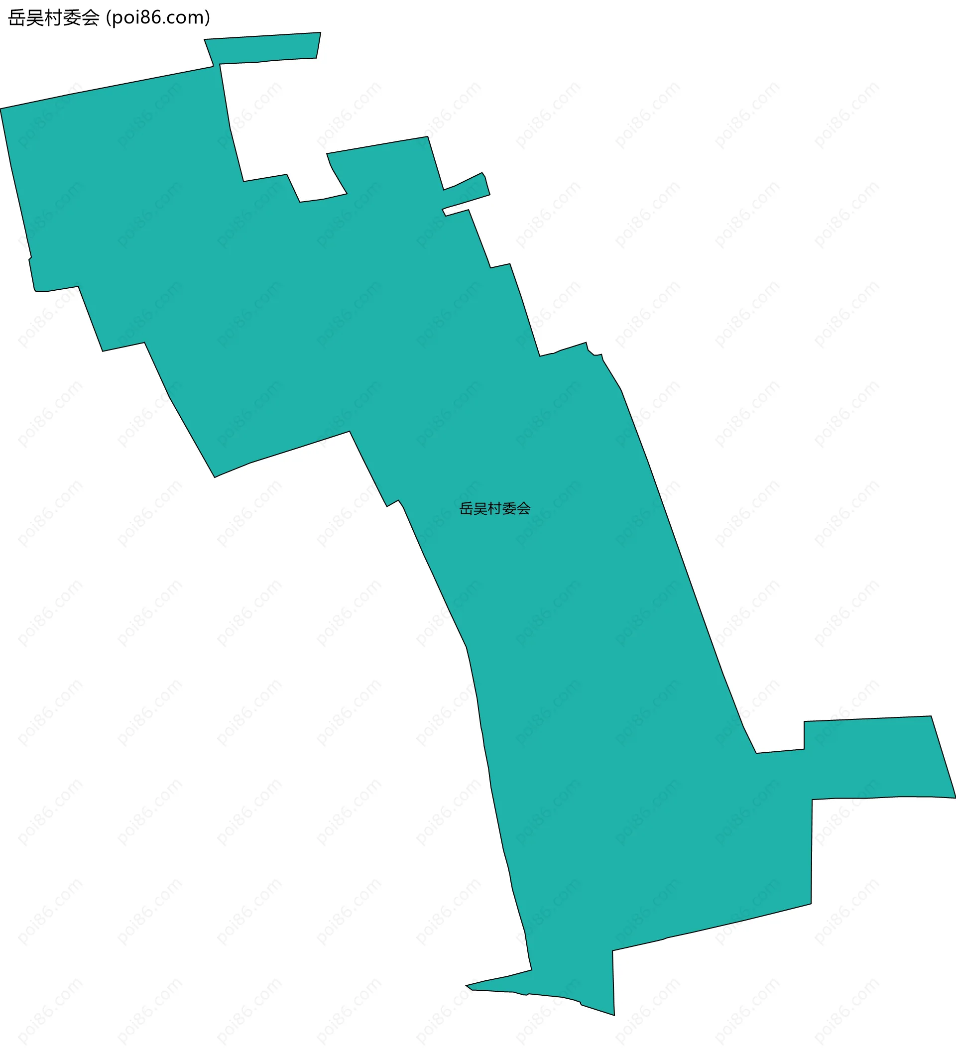 岳吴村委会边界地图