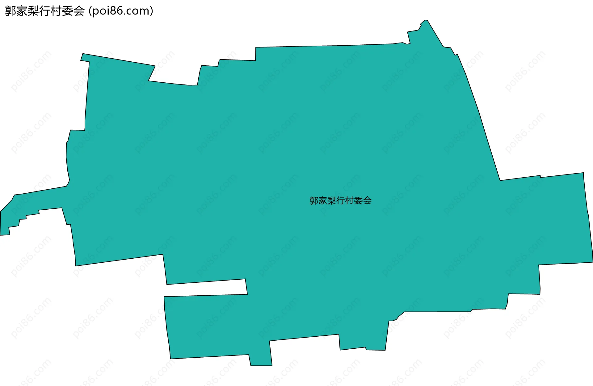 郭家梨行村委会边界地图