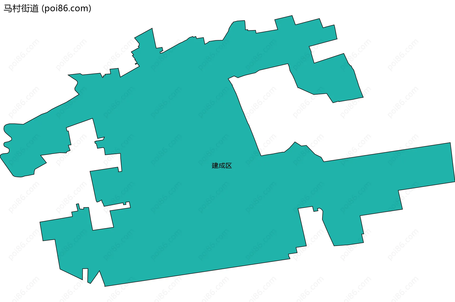 马村街道边界地图(五级行政区划)