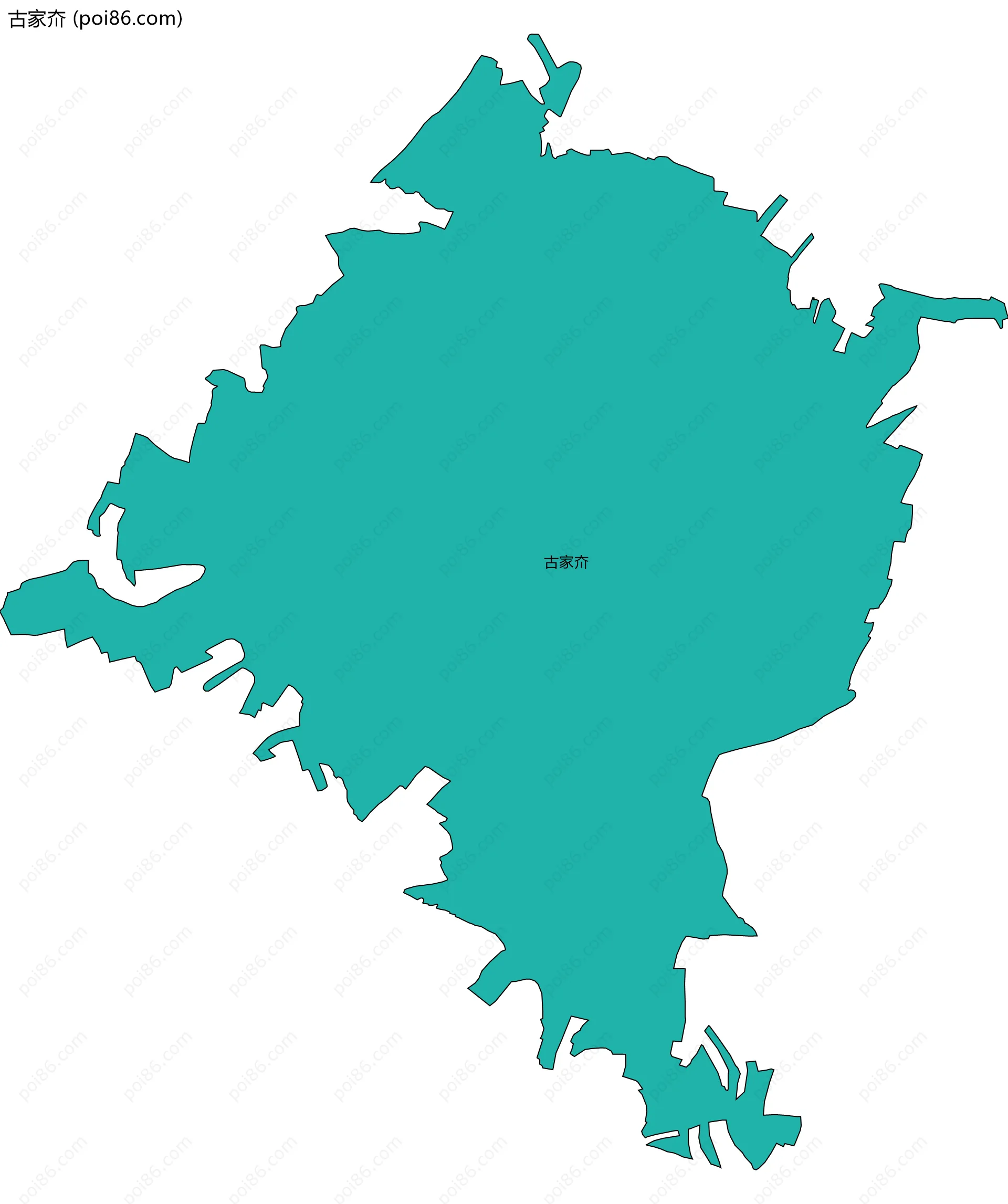 古家夼边界地图