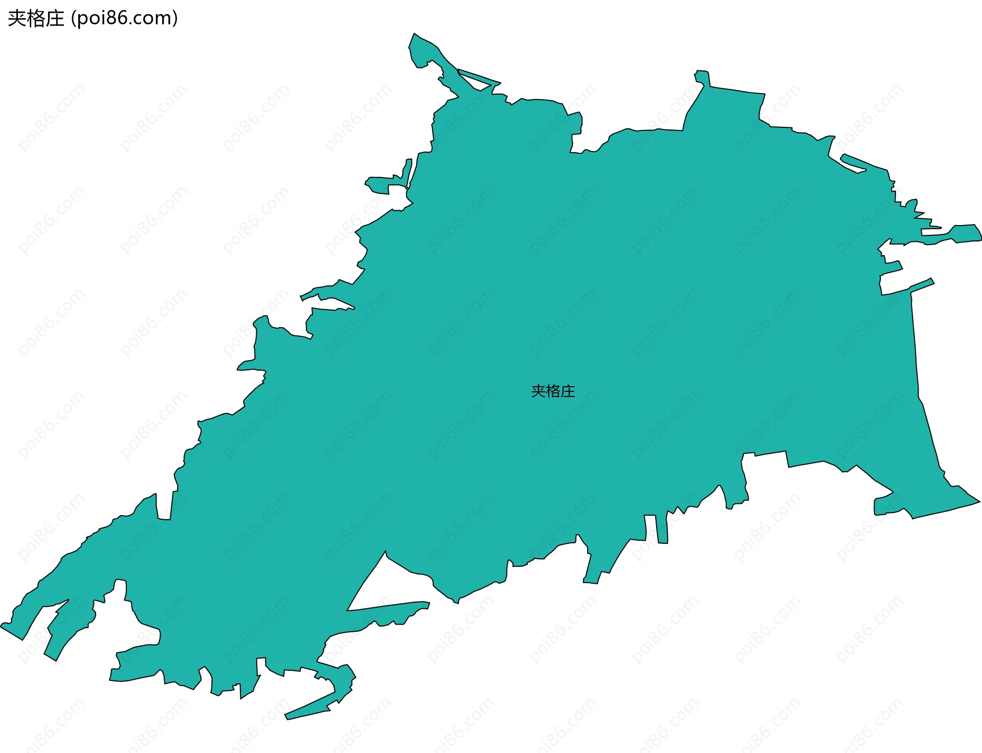 夹格庄边界地图