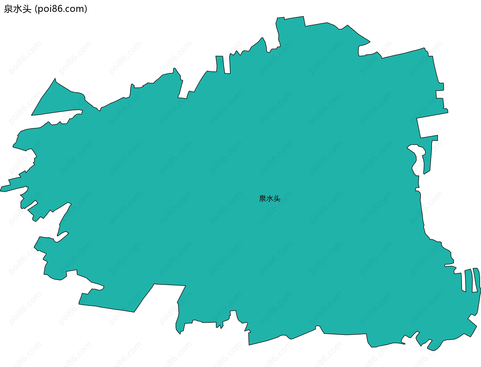 泉水头边界地图