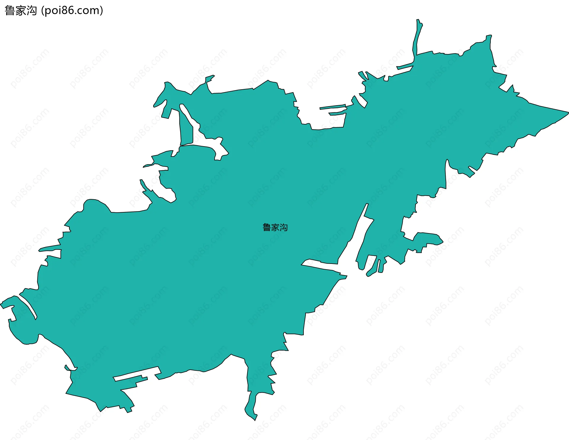 鲁家沟边界地图