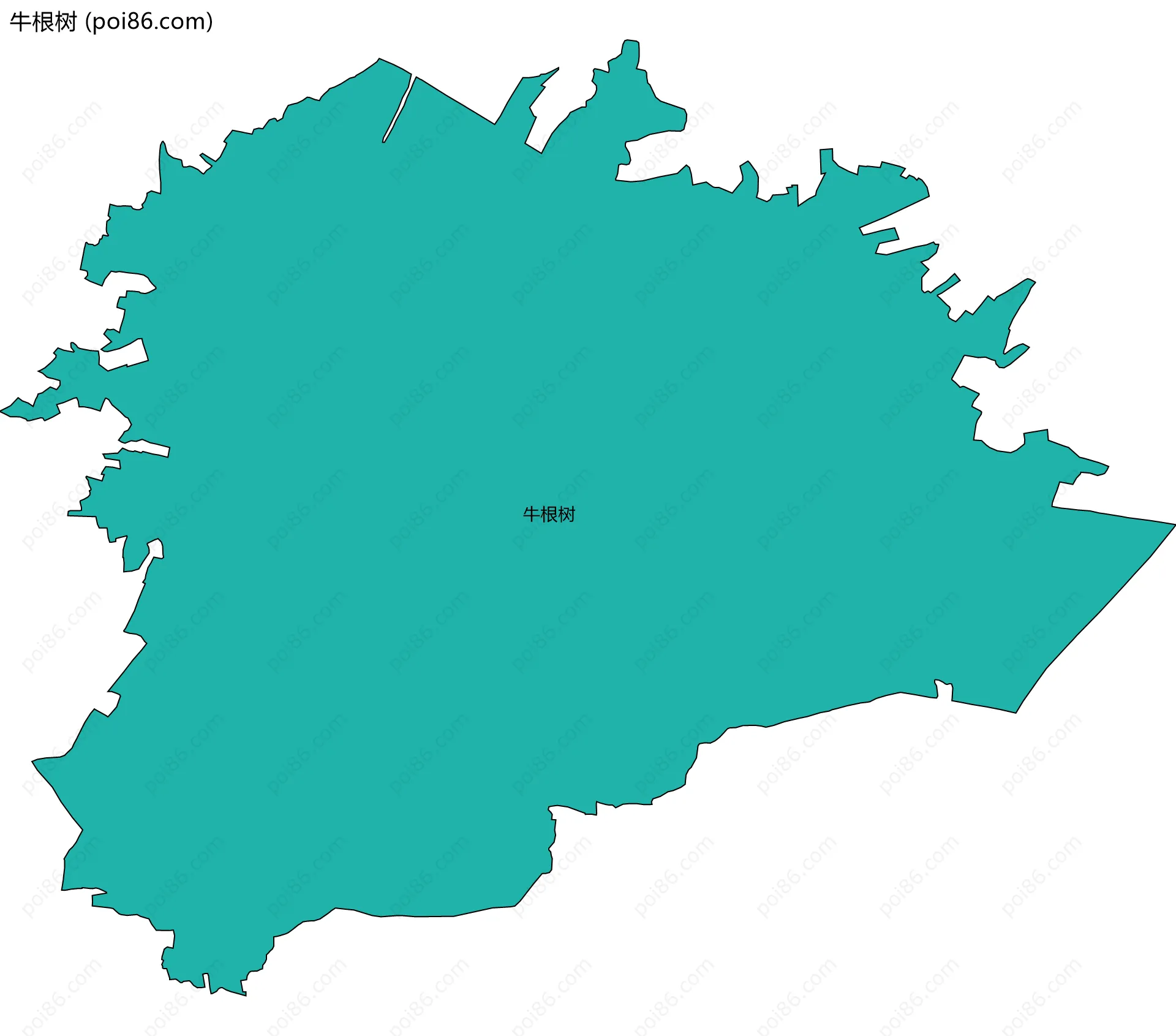 牛根树边界地图