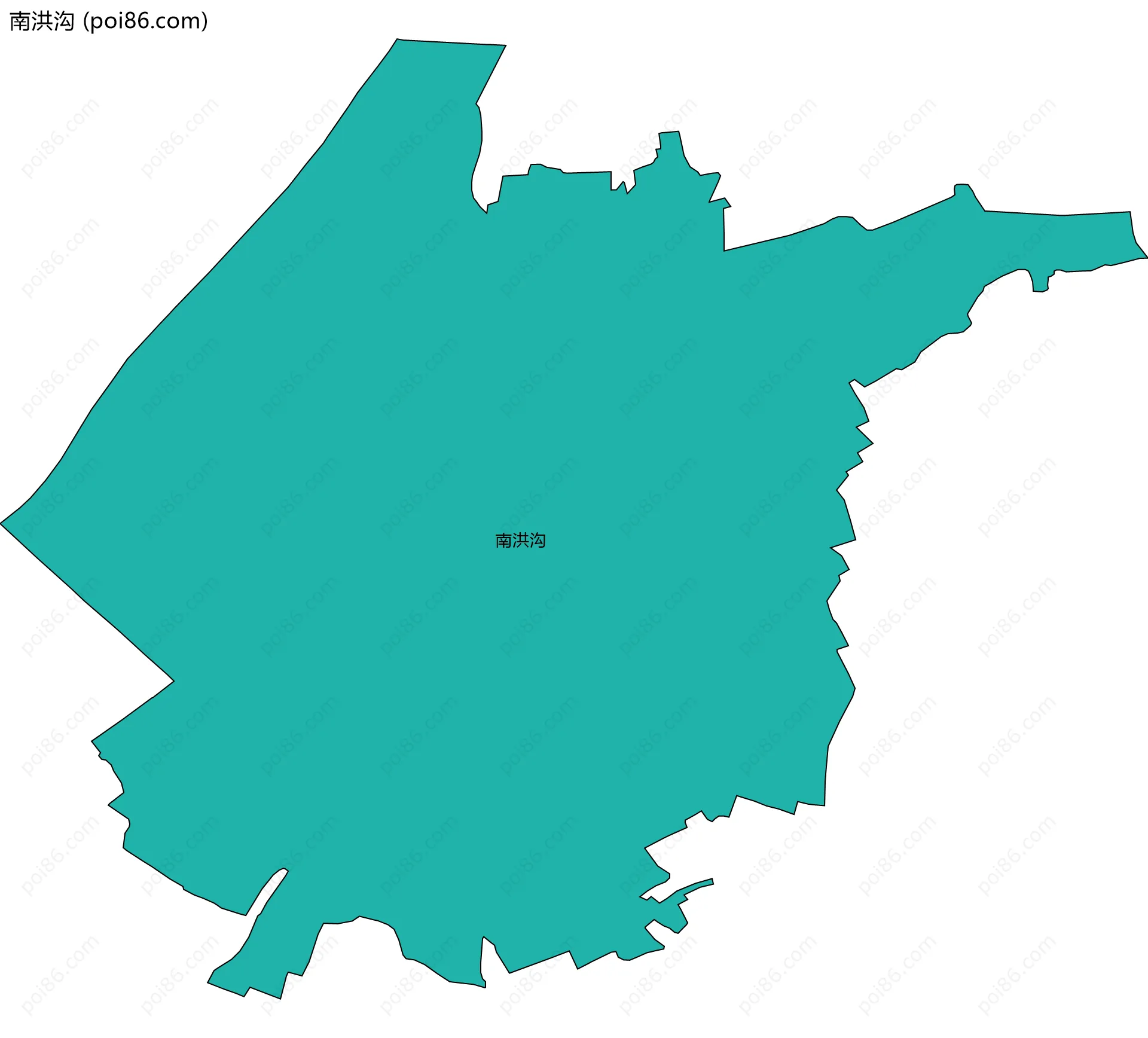 南洪沟边界地图