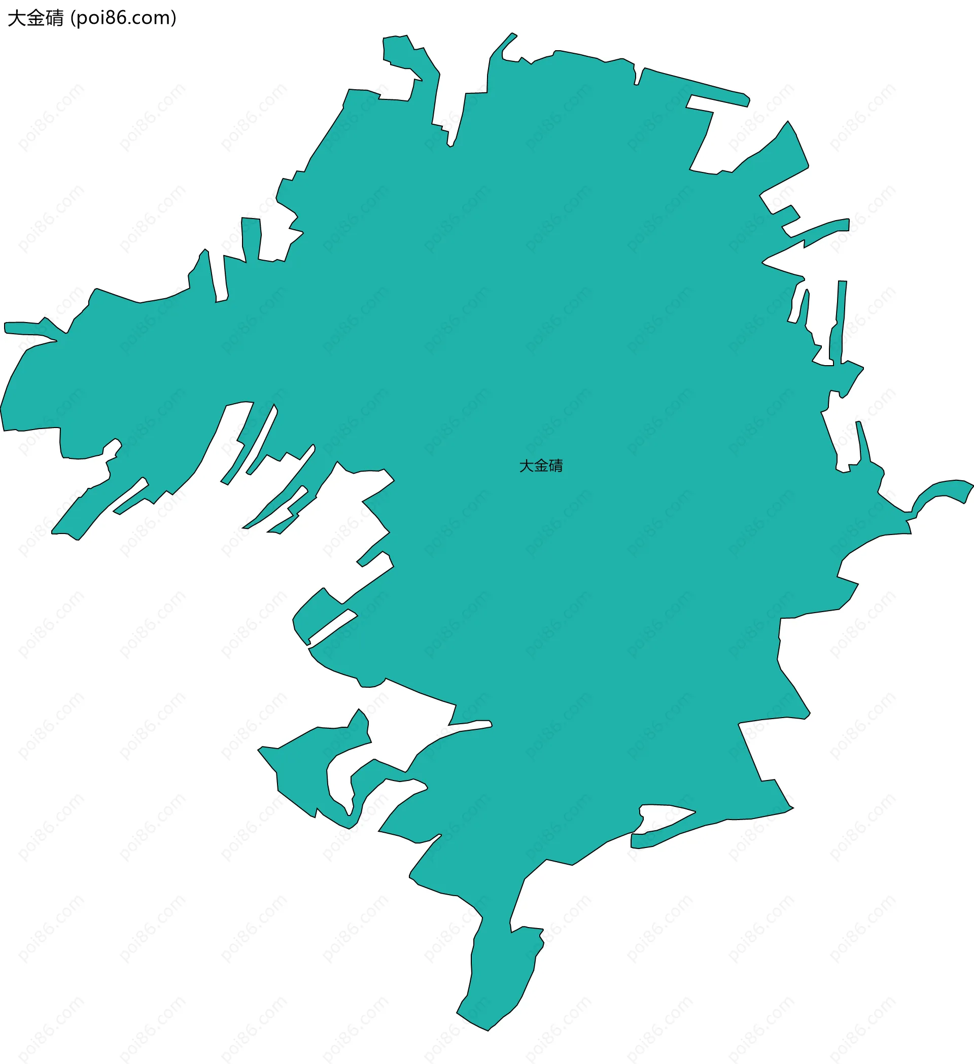 大金碃边界地图