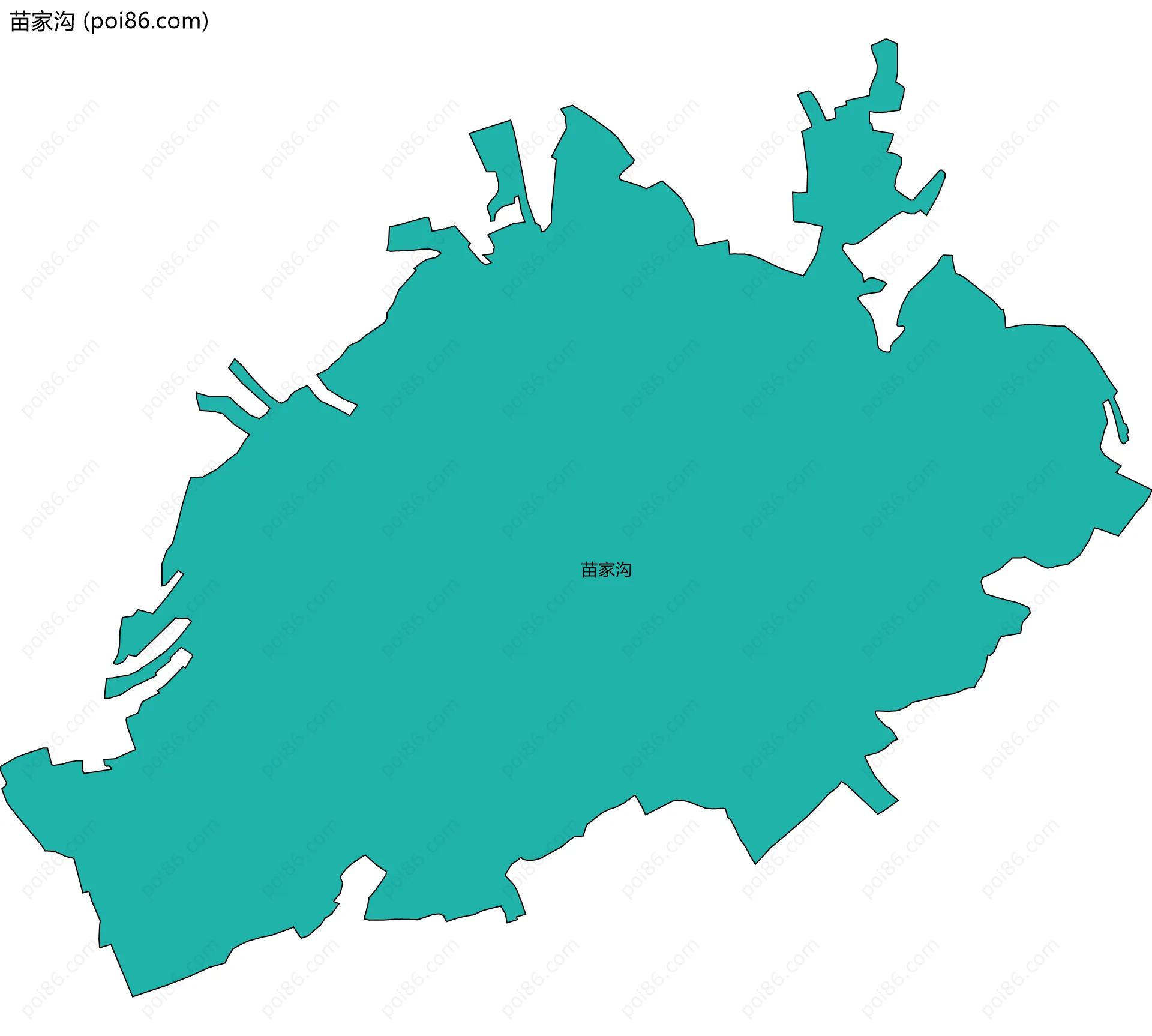 苗家沟边界地图