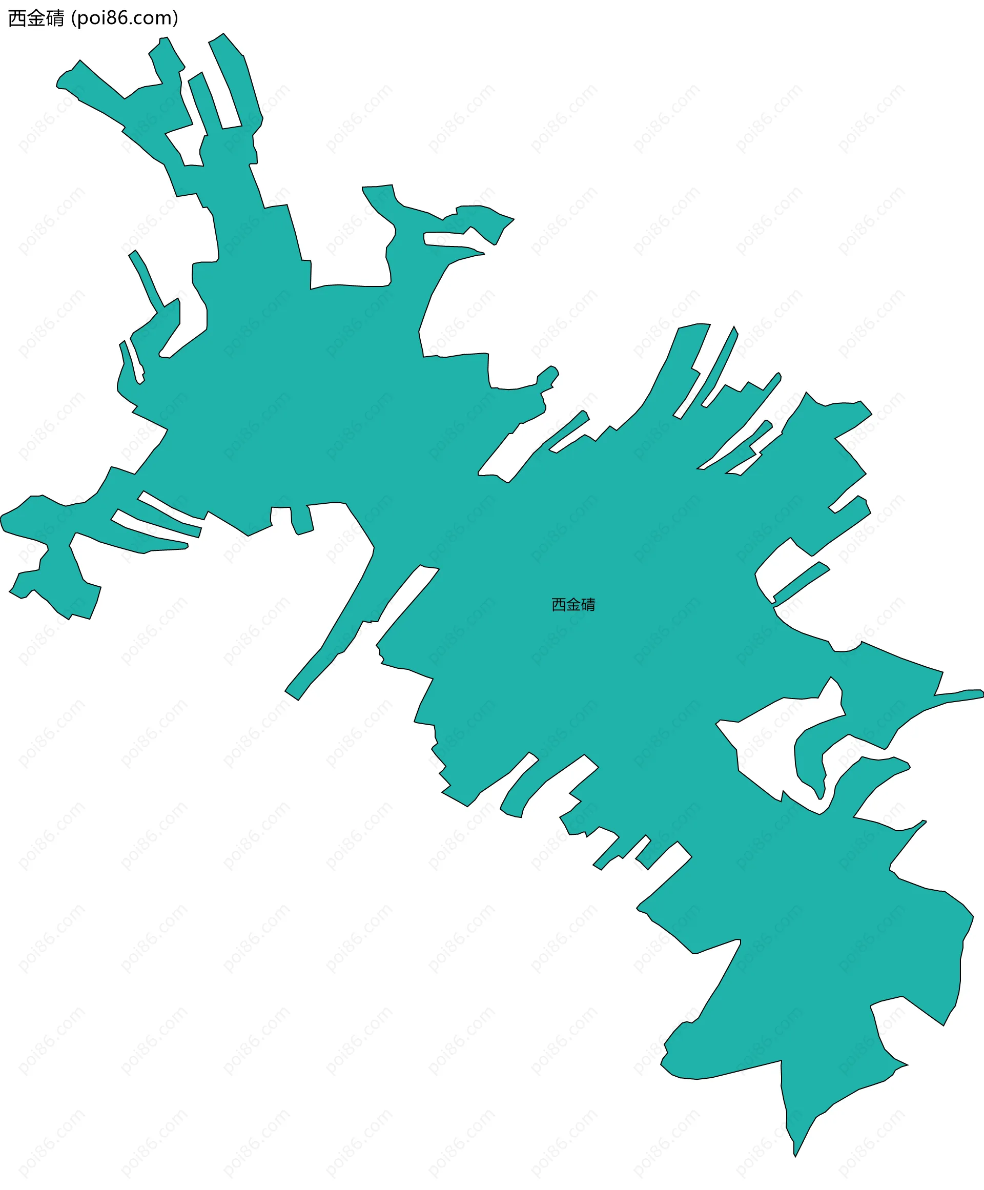 西金碃边界地图