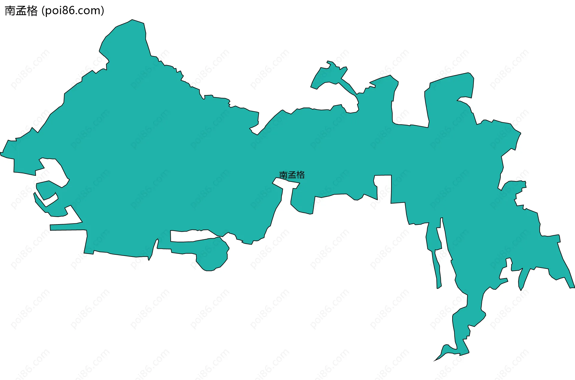 南孟格边界地图
