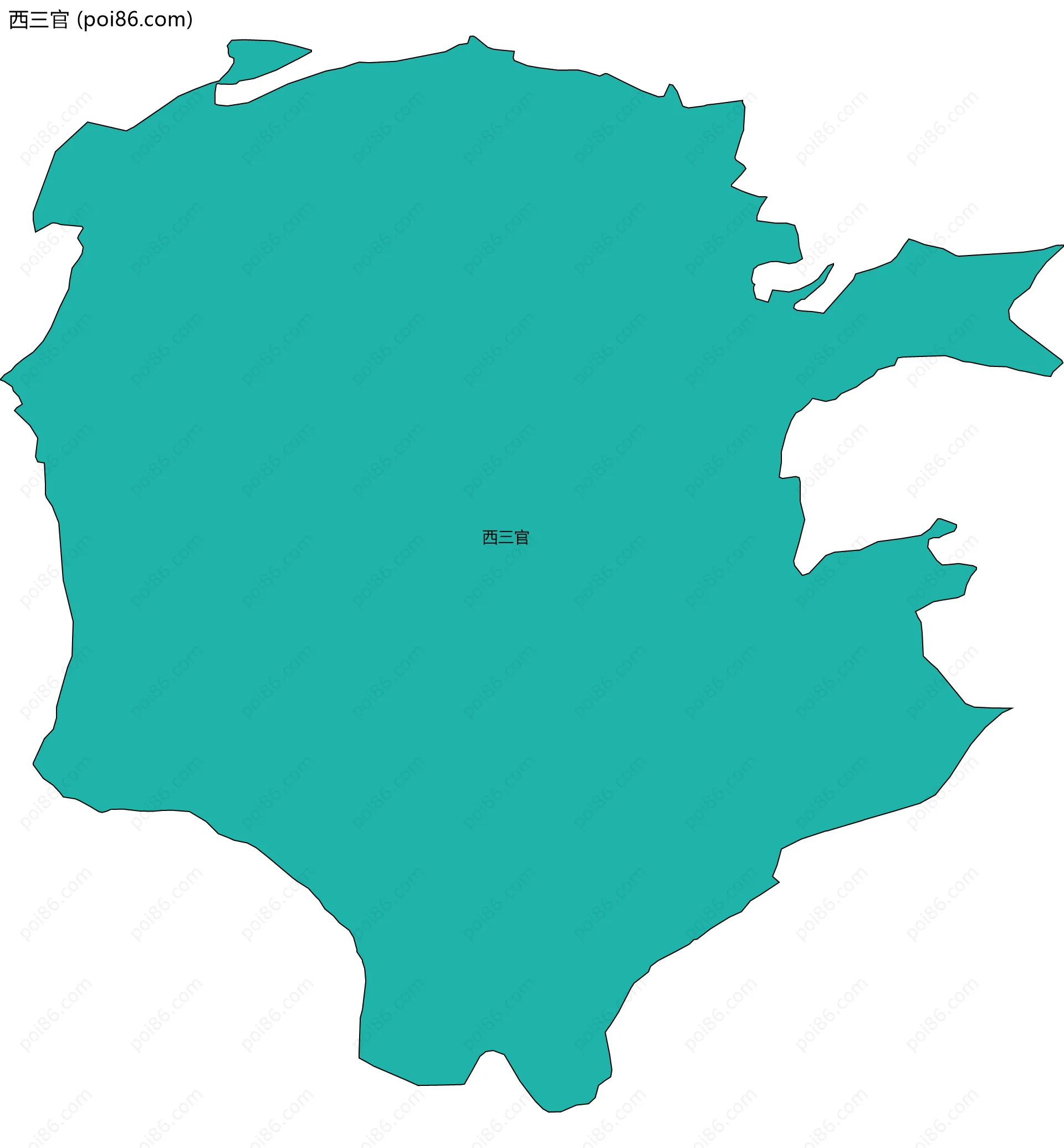 西三官边界地图