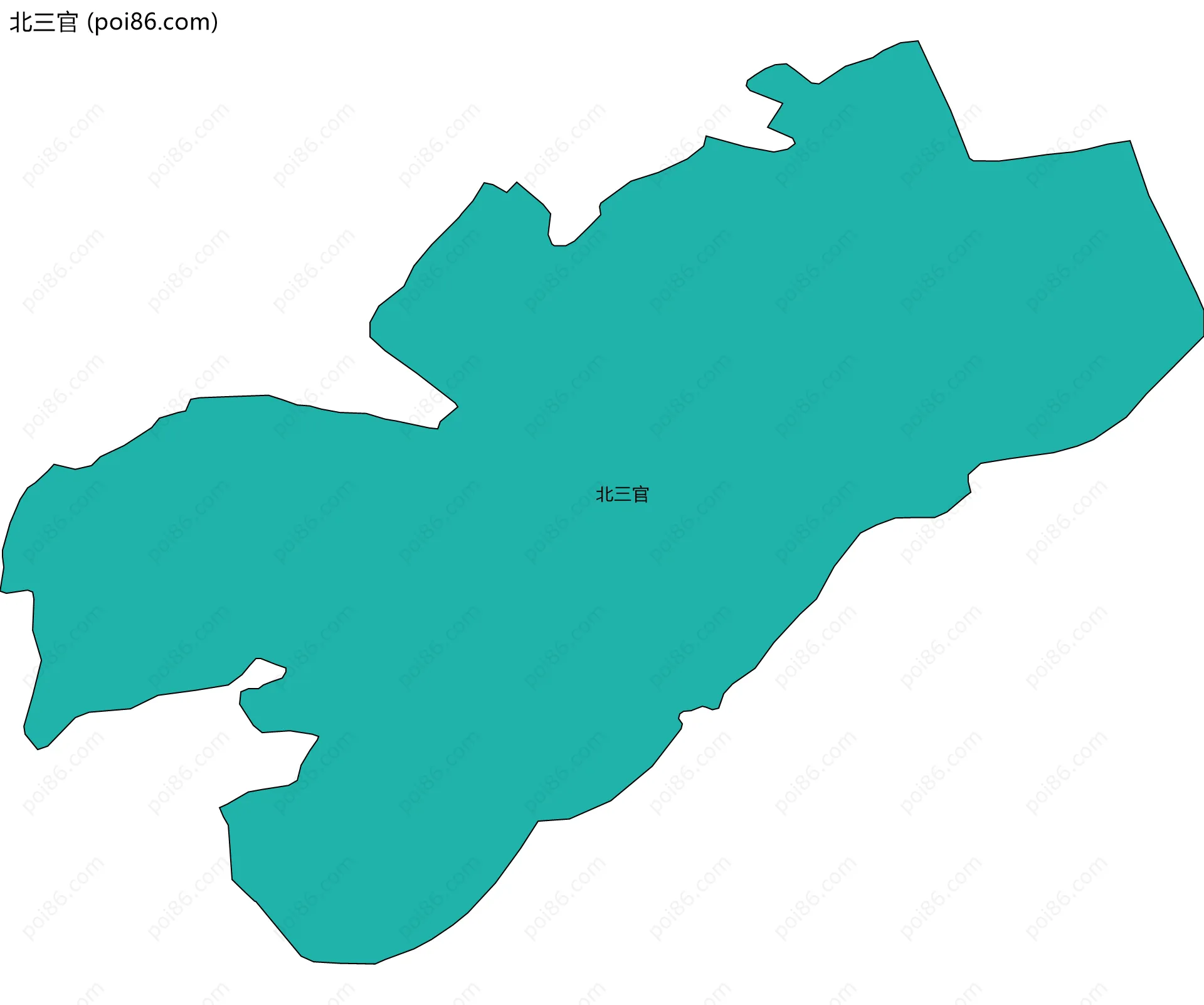 北三官边界地图