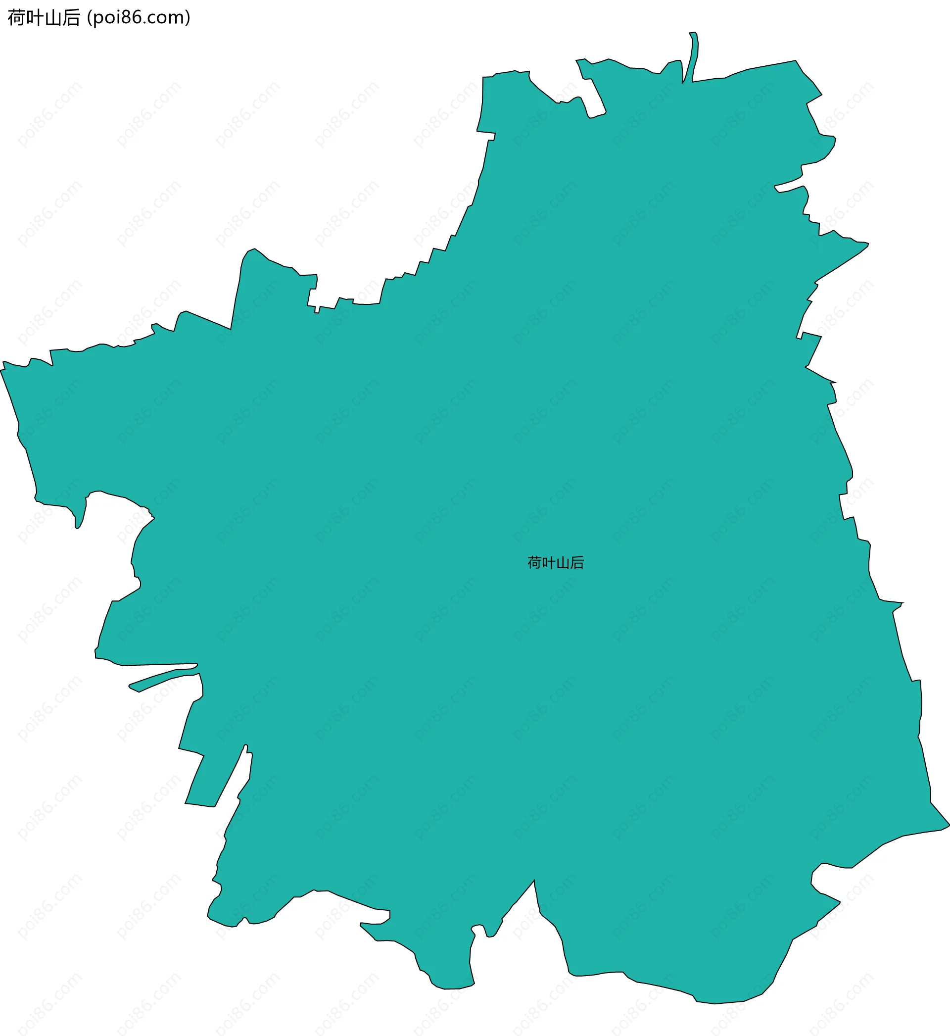 荷叶山后边界地图