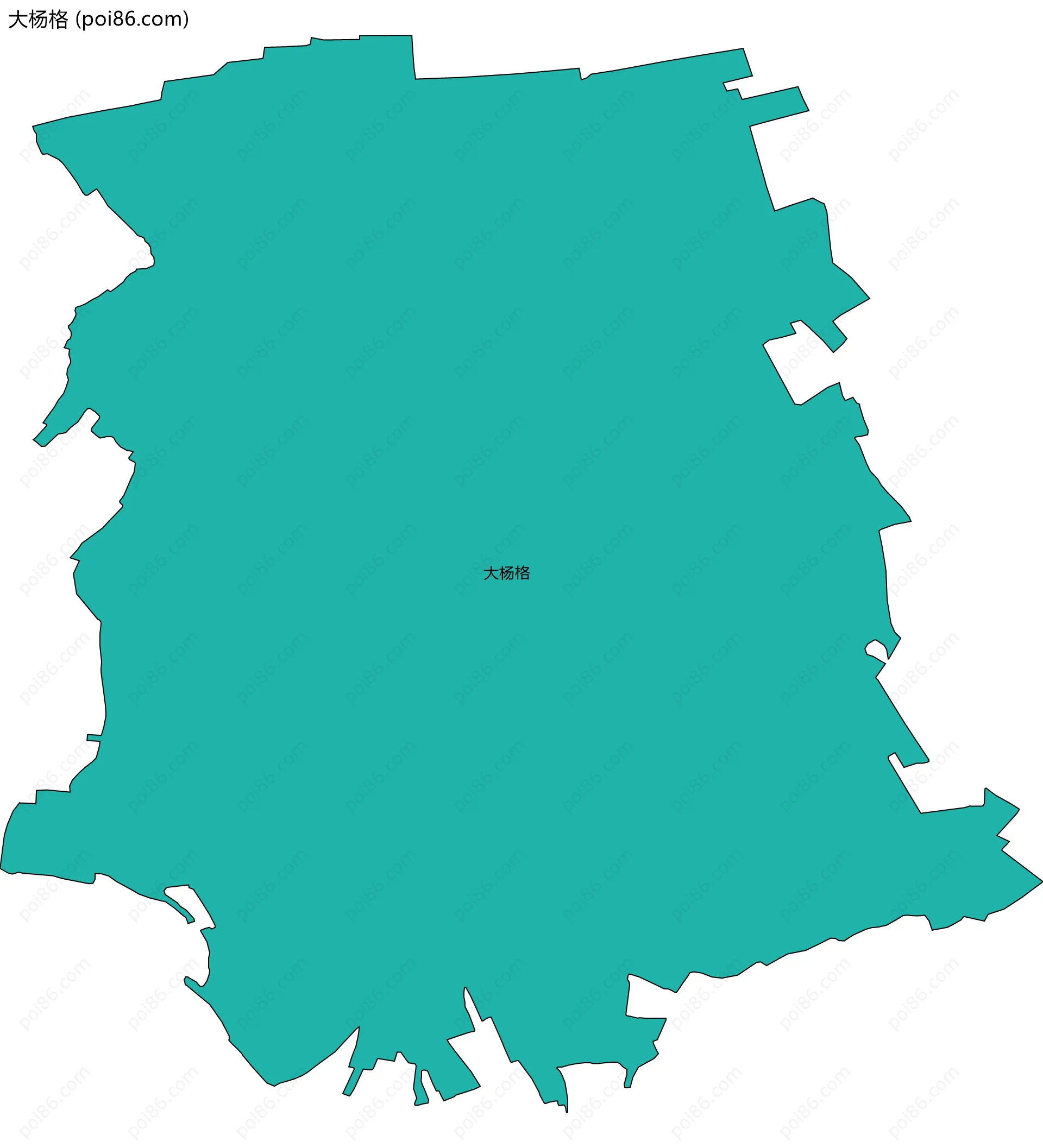 大杨格边界地图