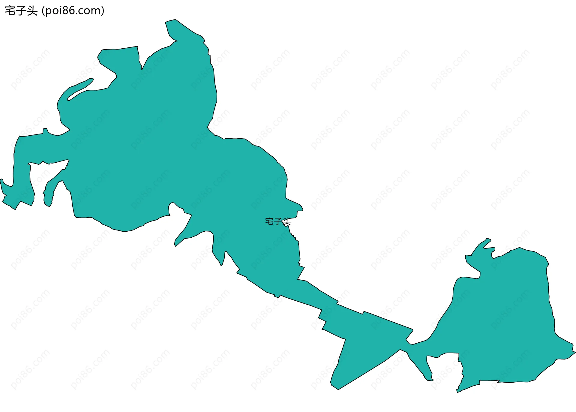 宅子头边界地图