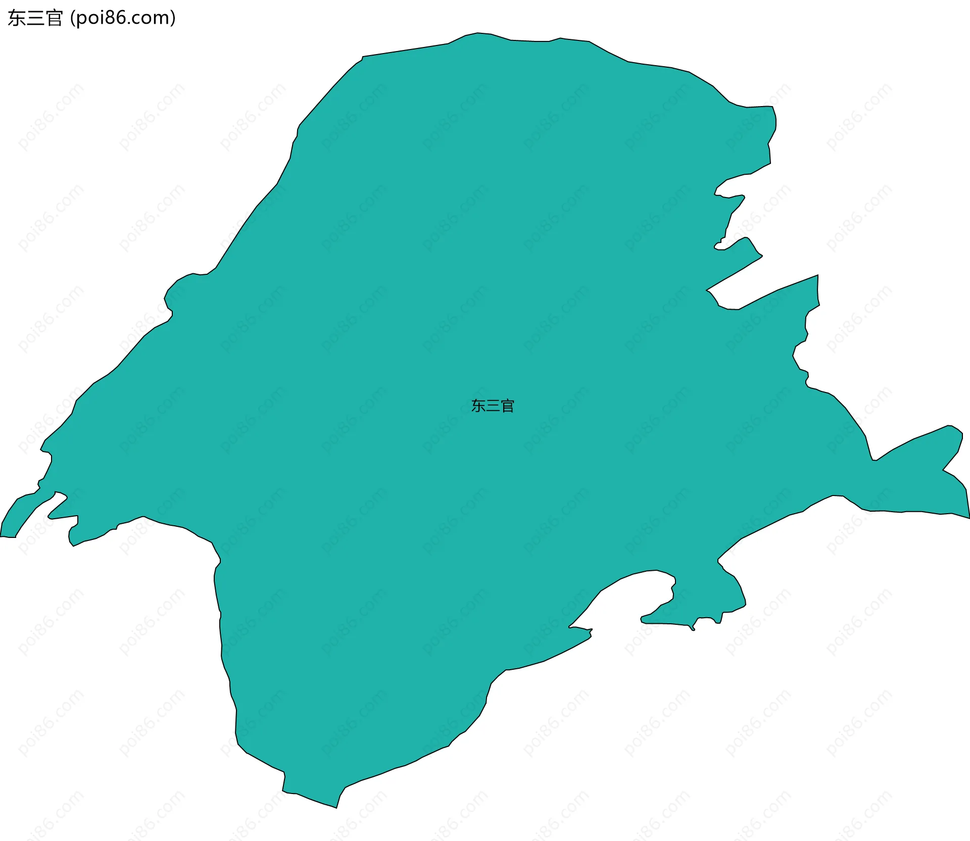 东三官边界地图