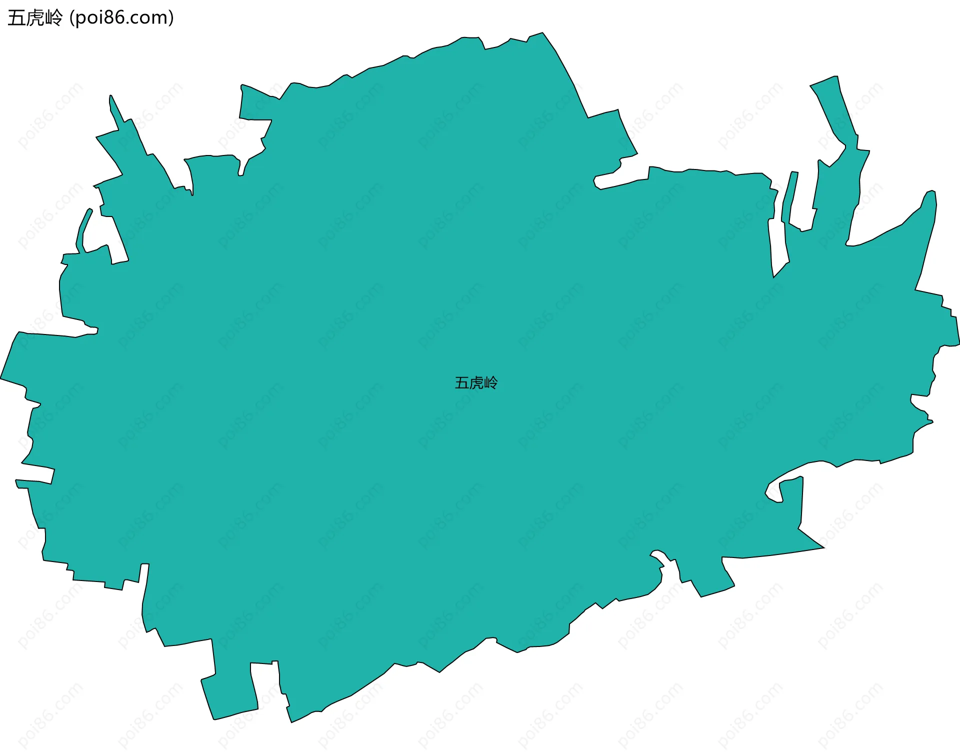 五虎岭边界地图