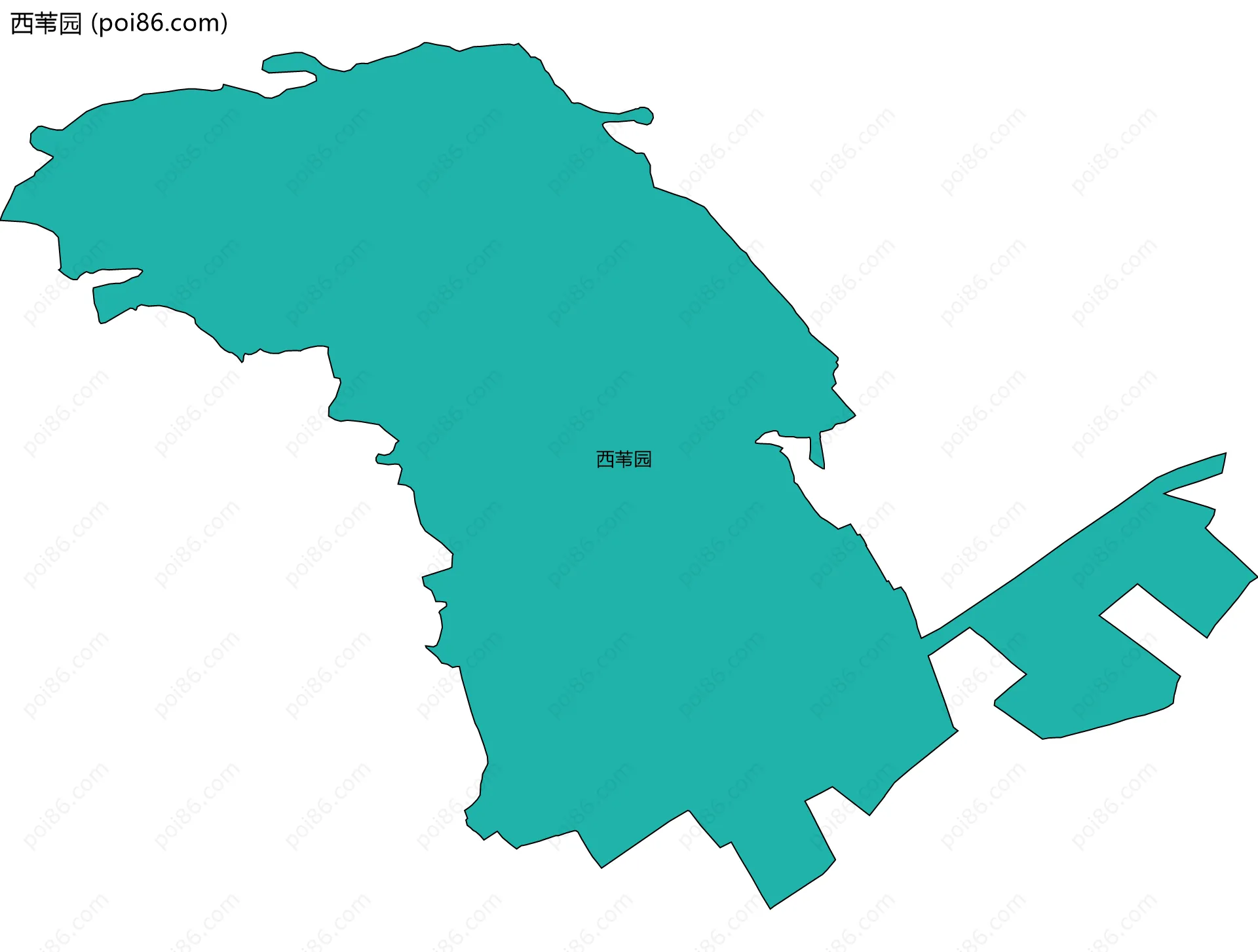 西苇园边界地图