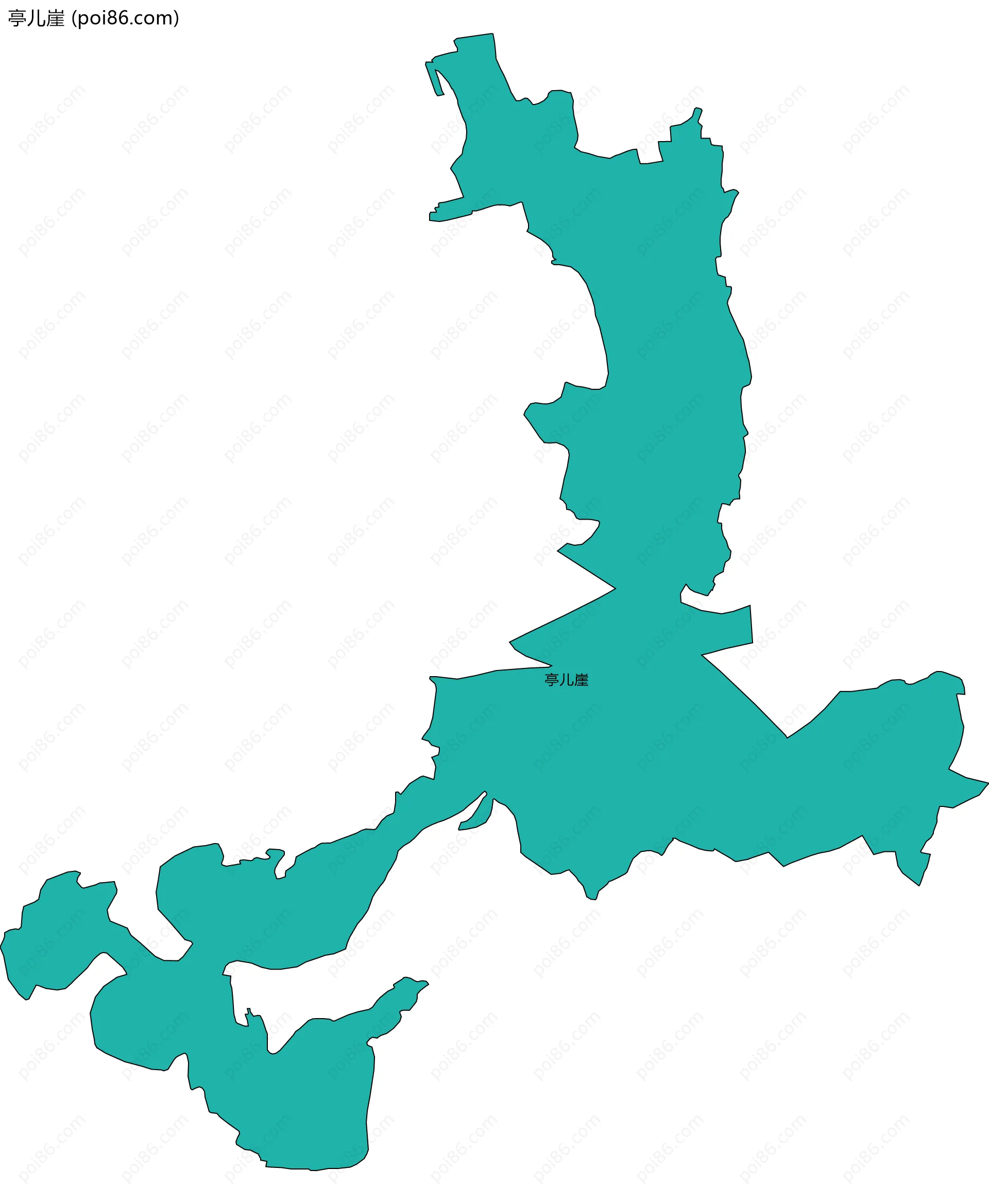 亭儿崖边界地图