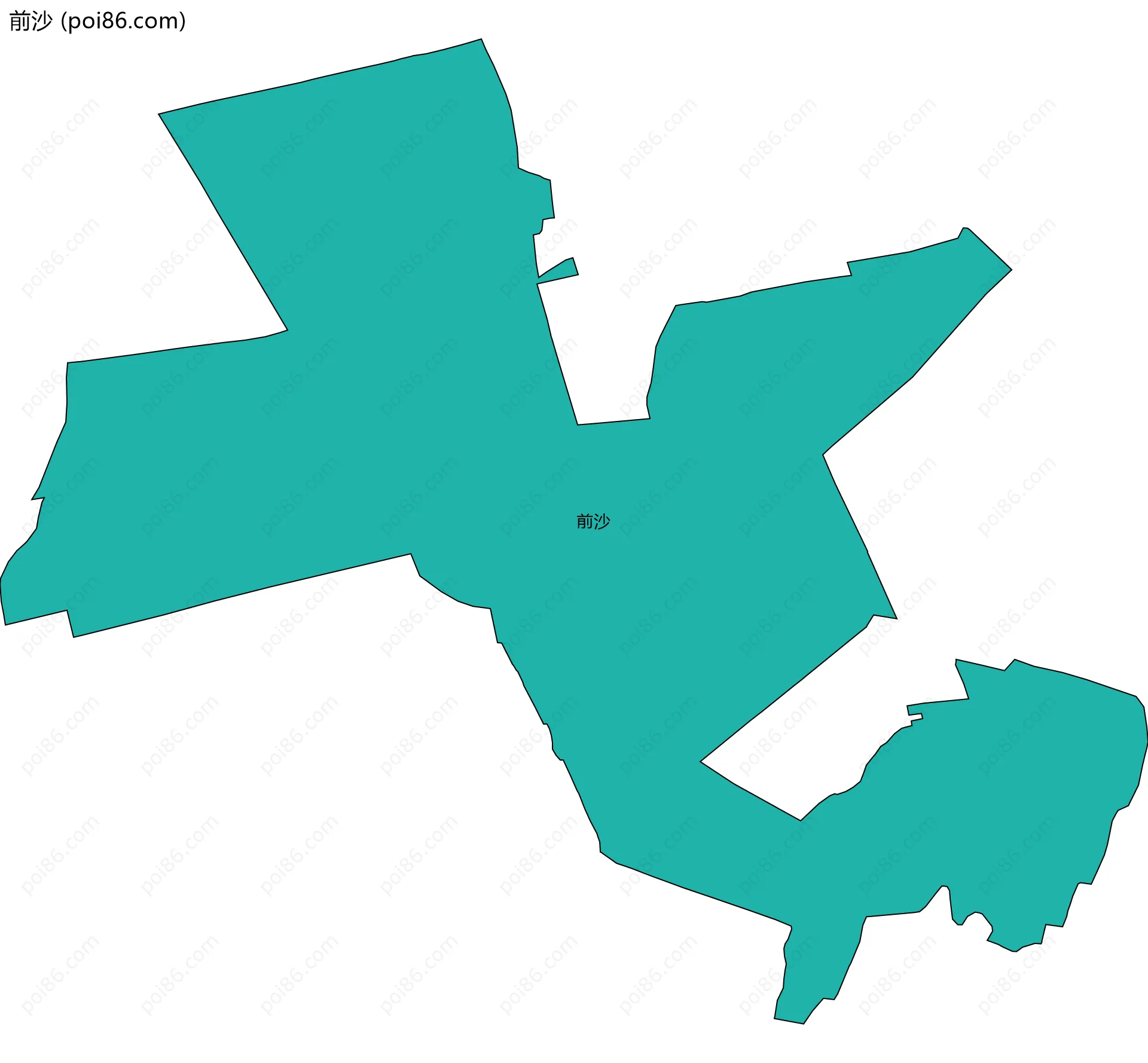 前沙边界地图