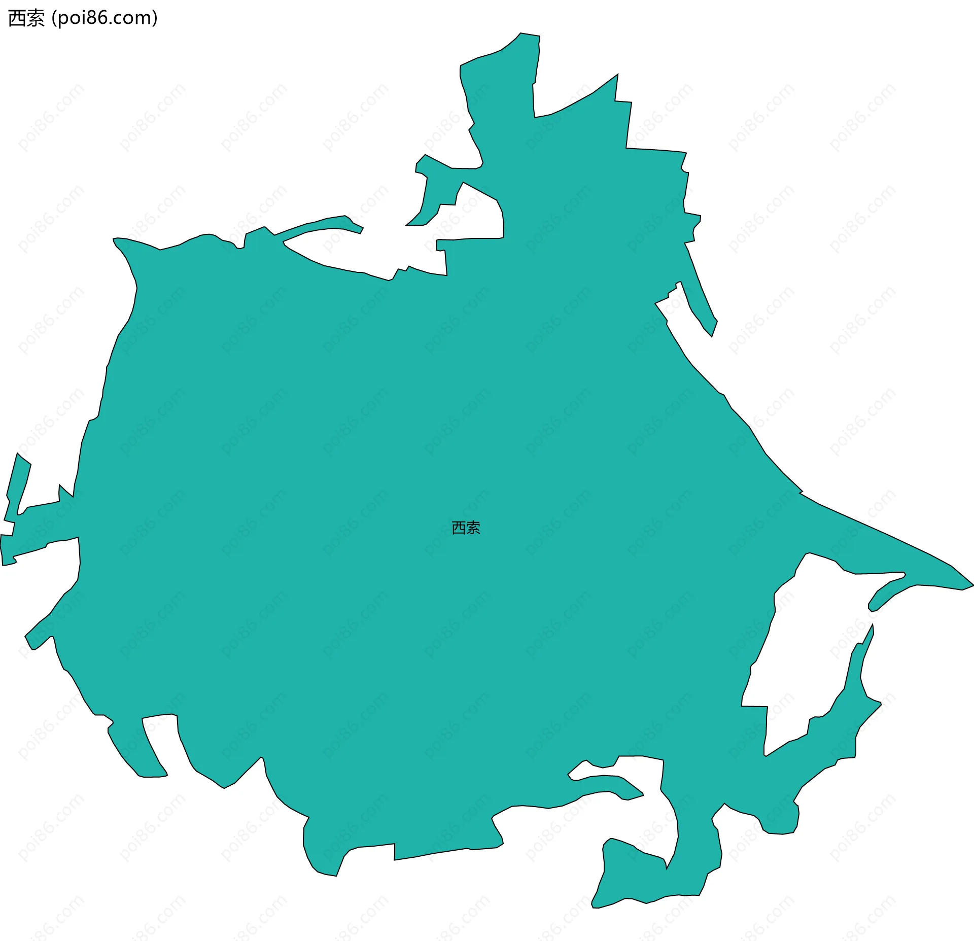 西索边界地图