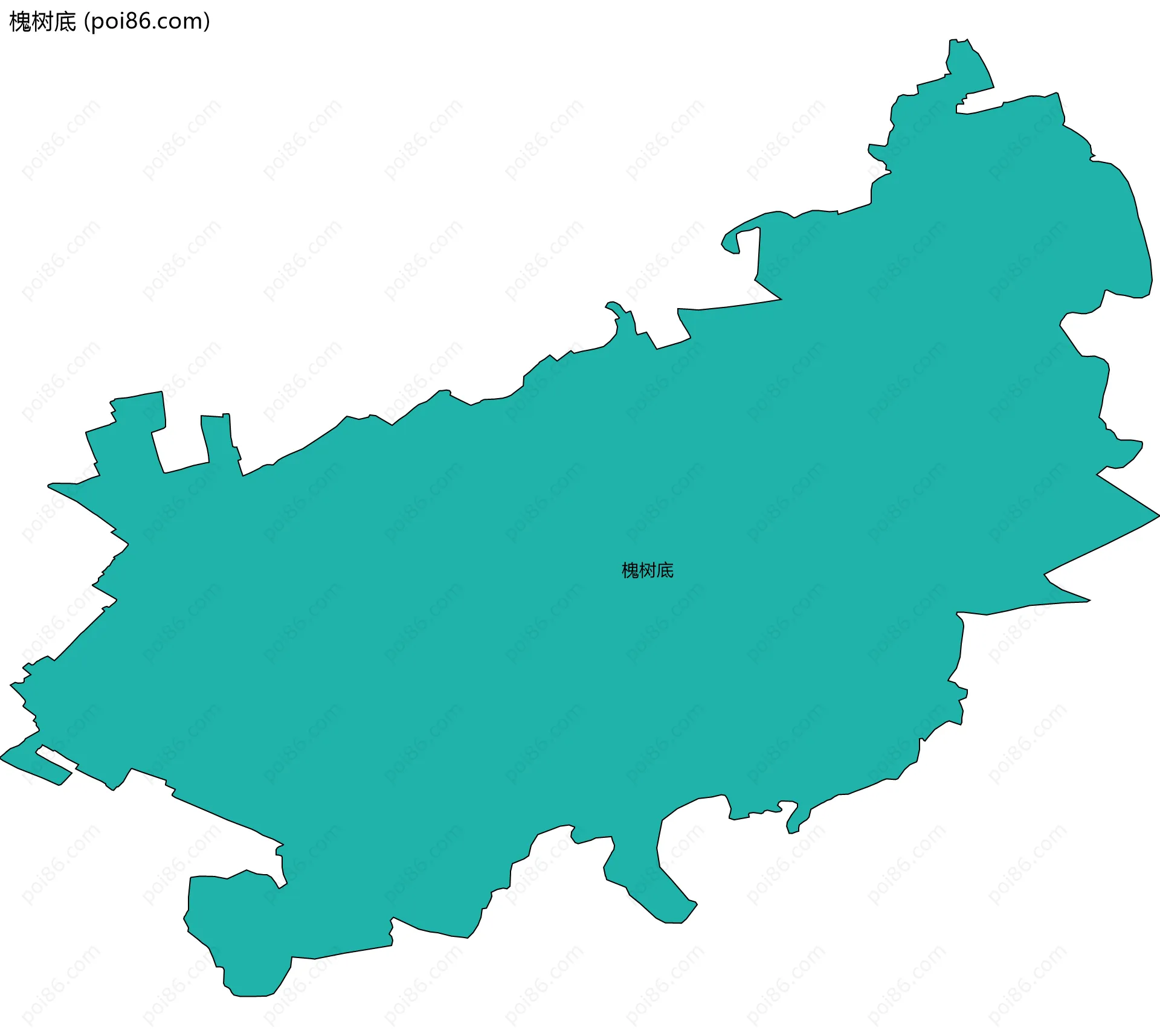 槐树底边界地图