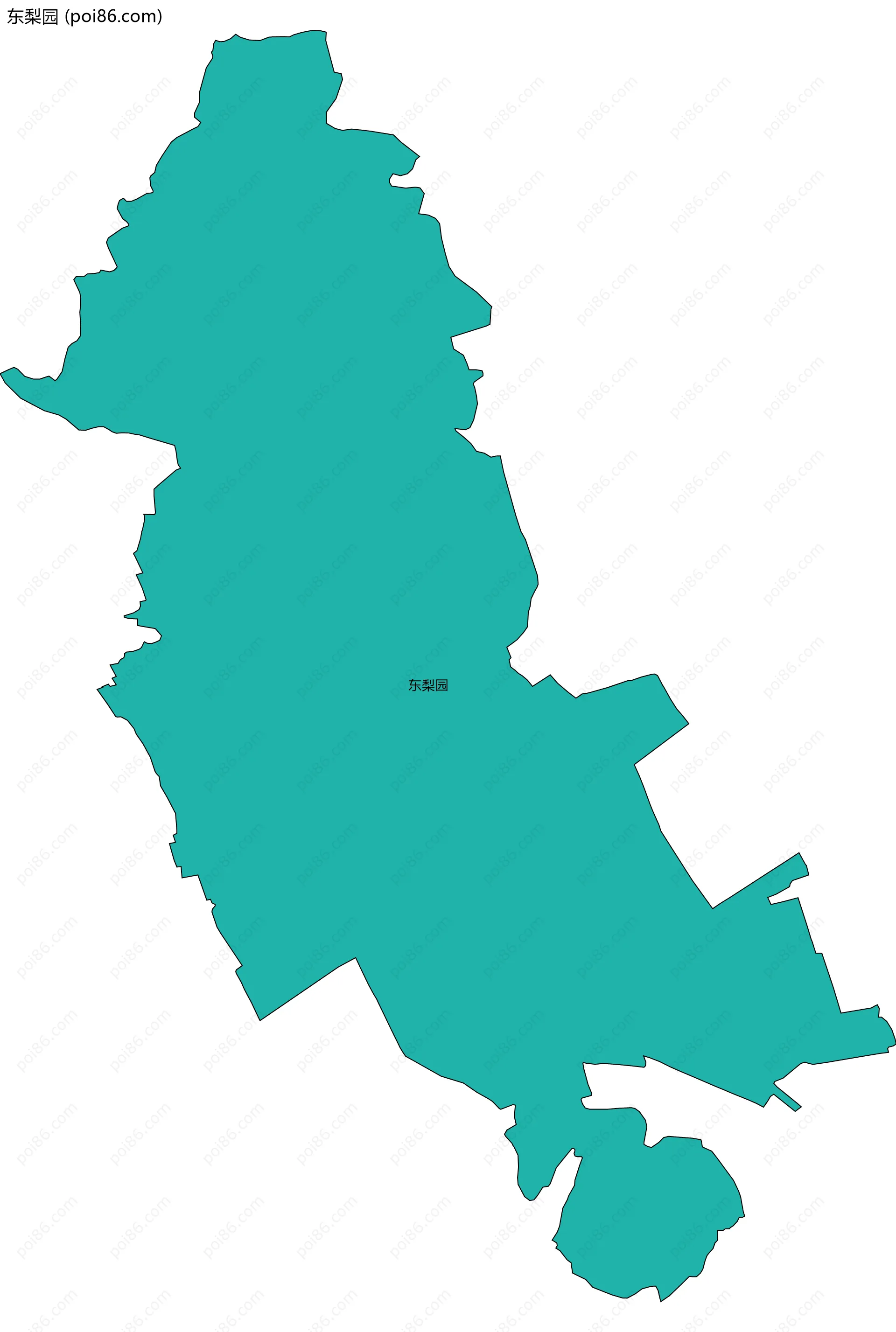 东梨园边界地图