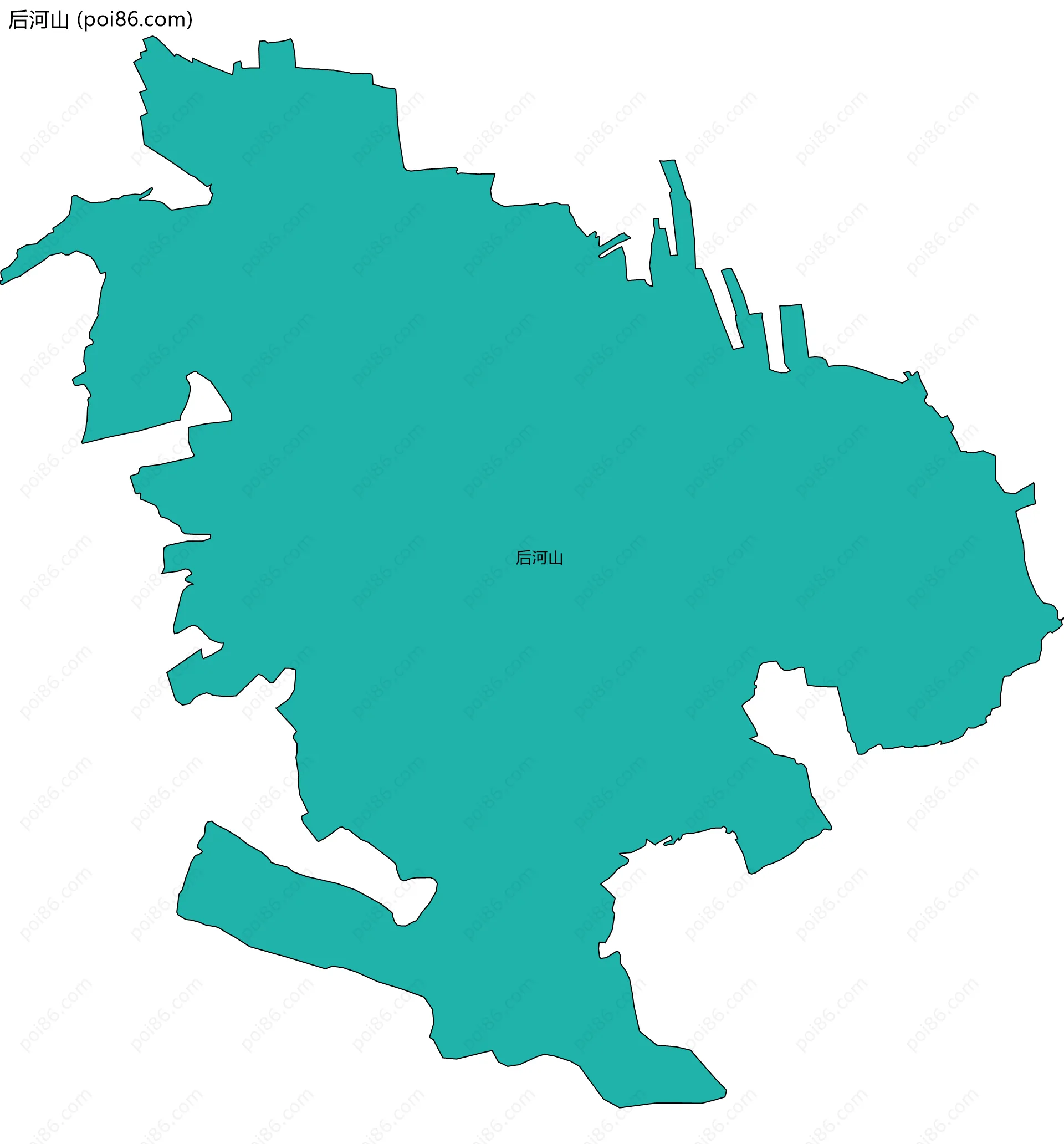 后河山边界地图