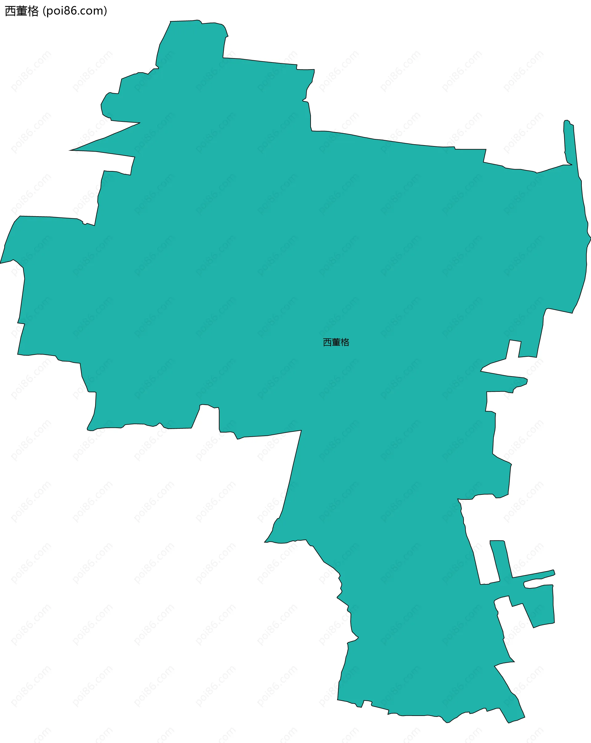 西董格边界地图