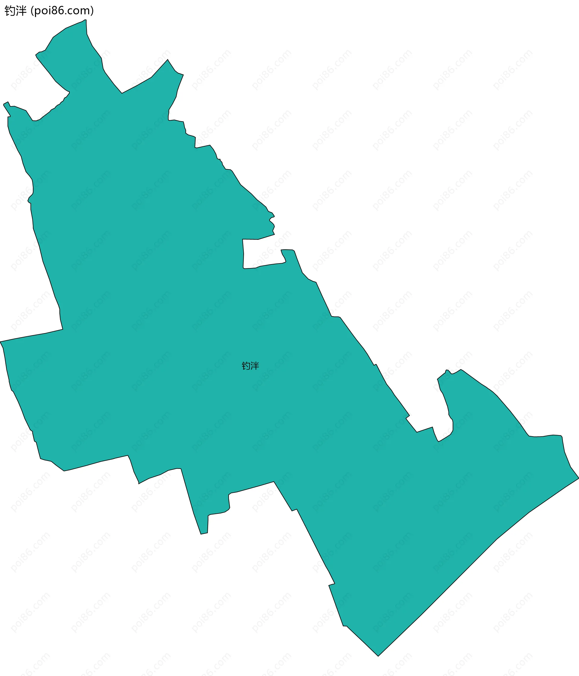 钓泮边界地图
