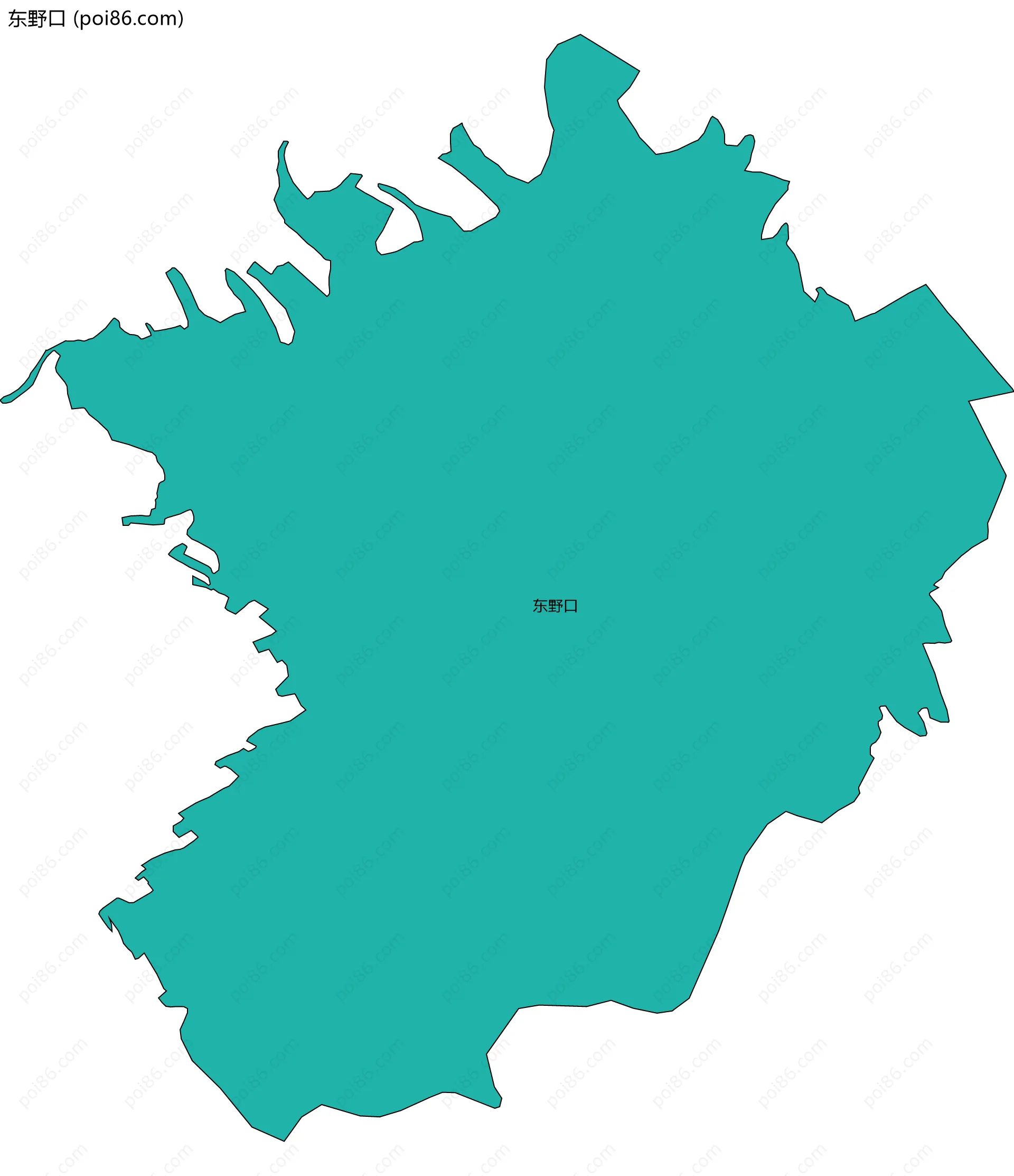 东野口边界地图