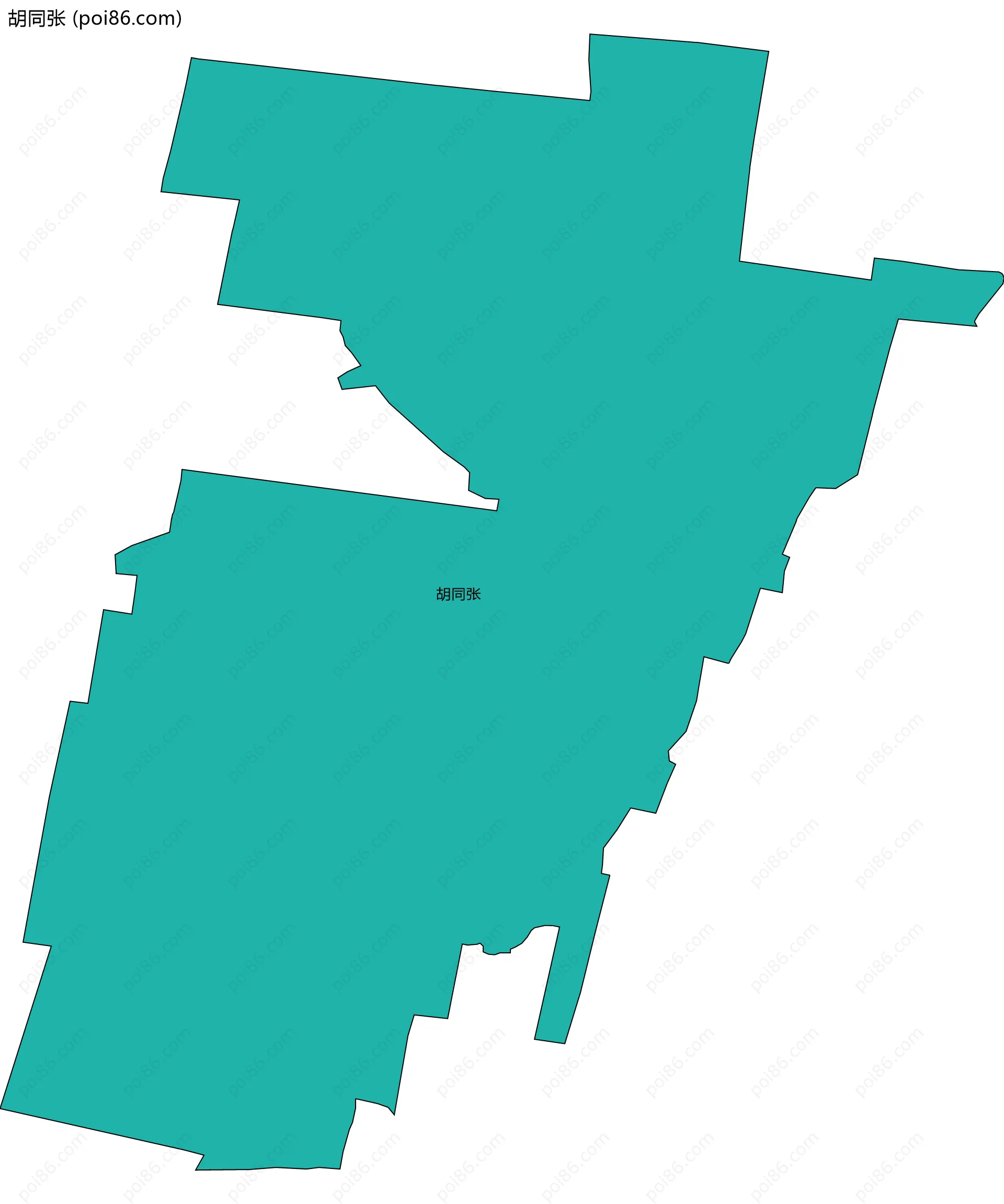 胡同张边界地图