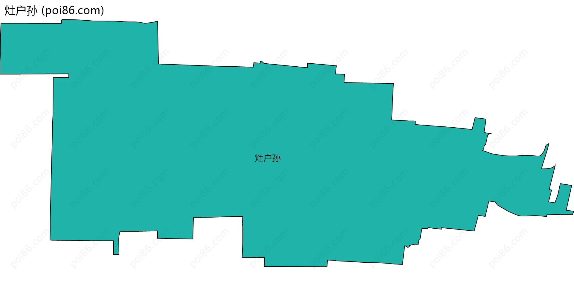 灶户孙边界地图