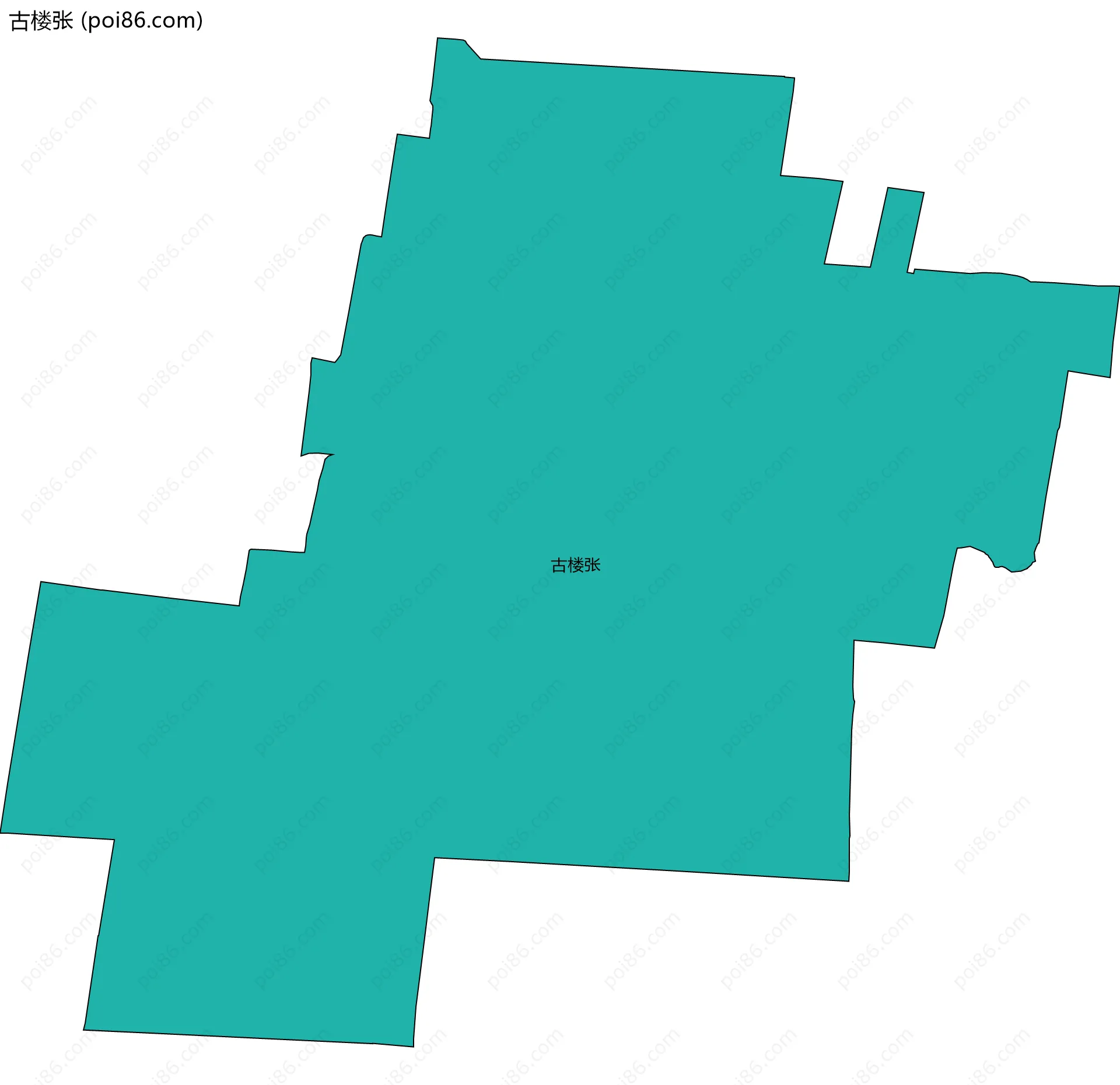 古楼张边界地图