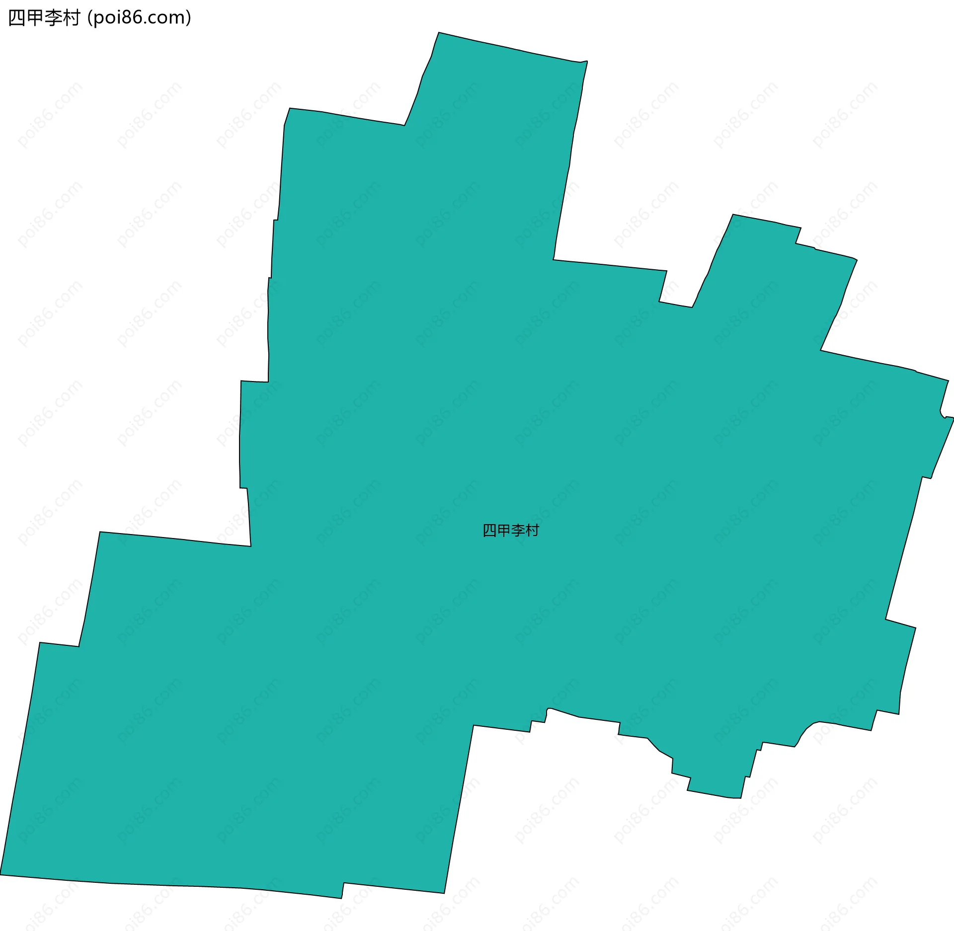 四甲李村边界地图