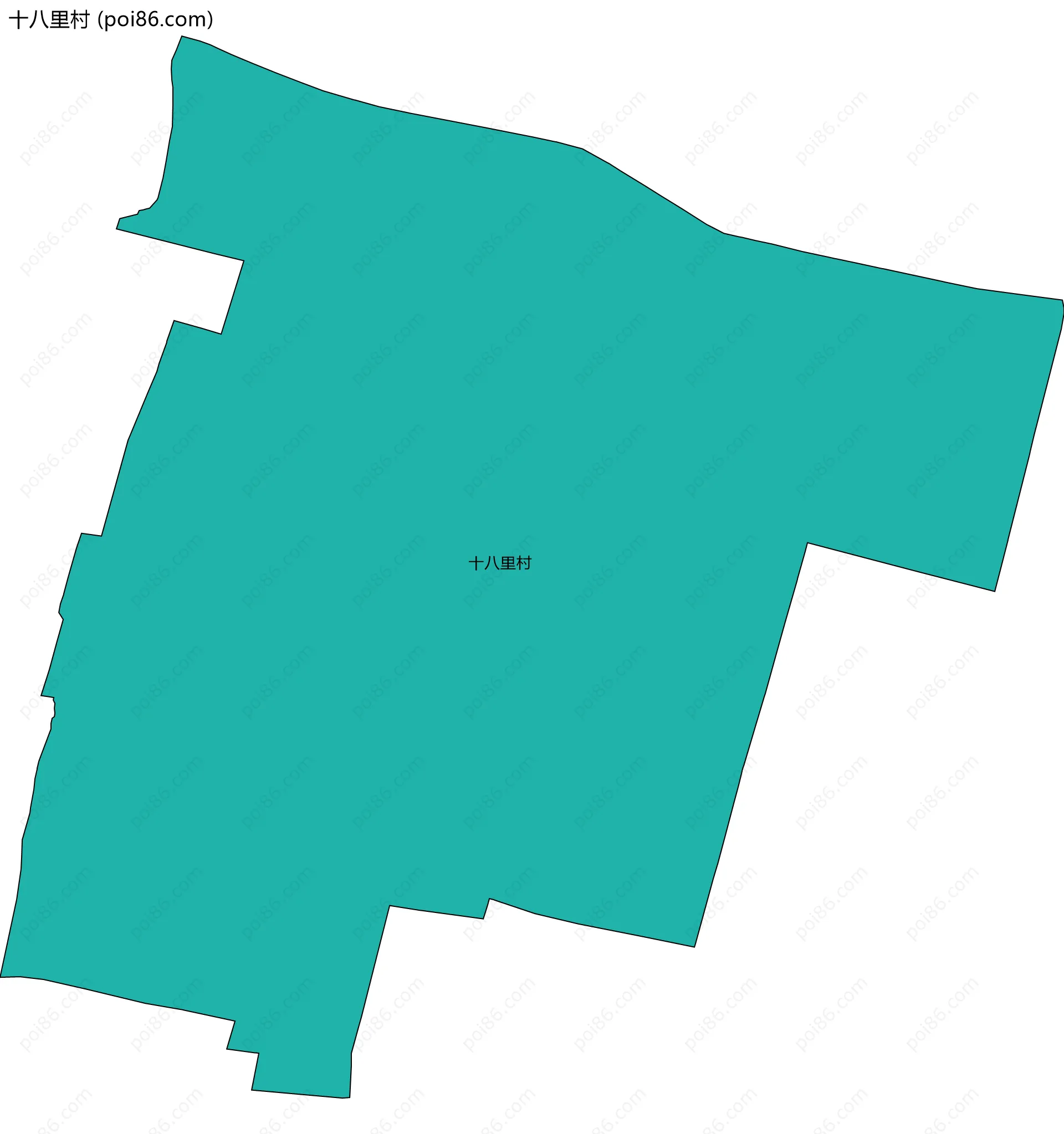 十八里村边界地图