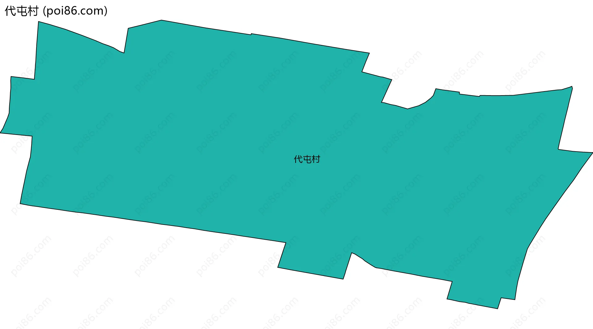 代屯村边界地图