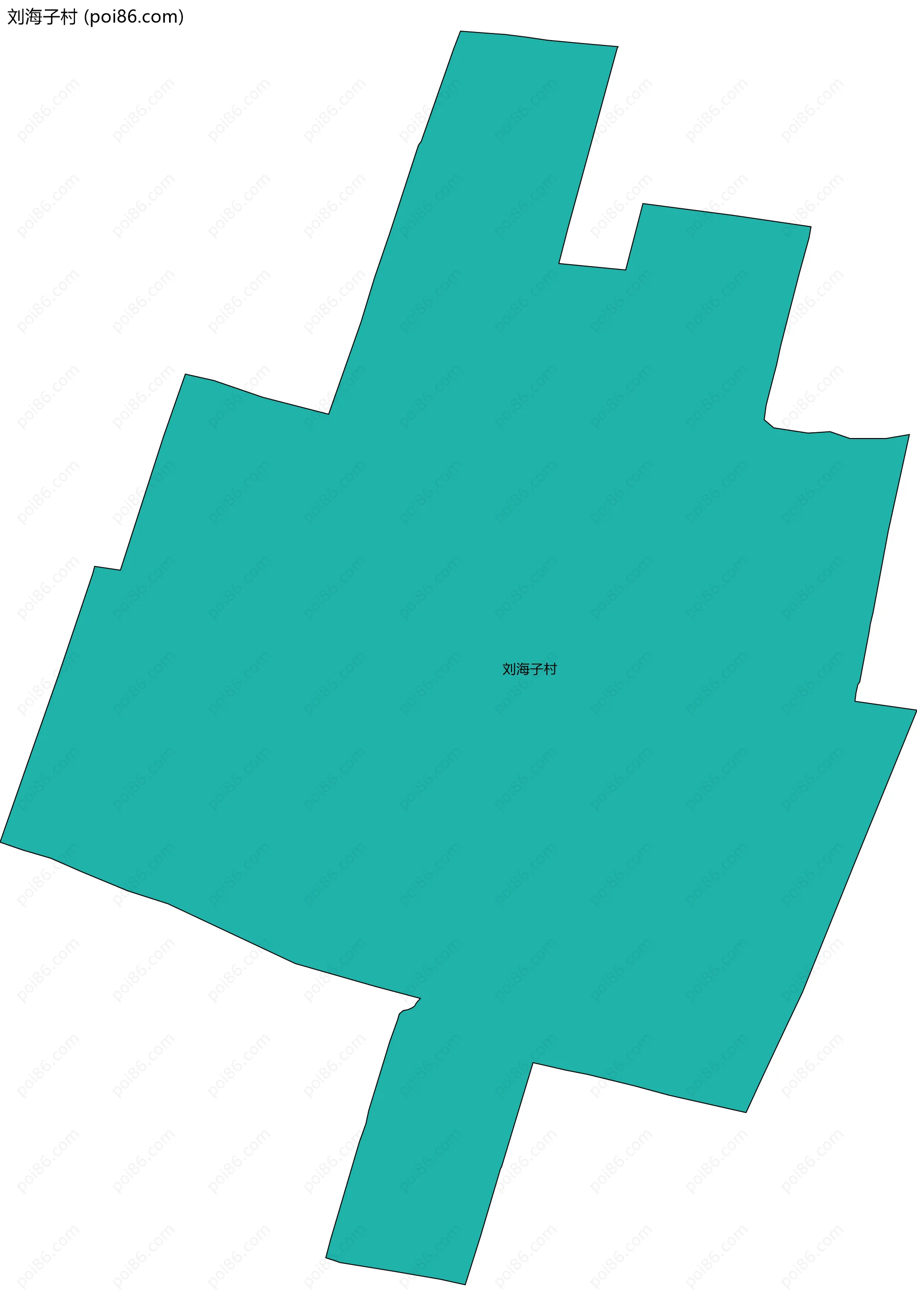 刘海子村边界地图