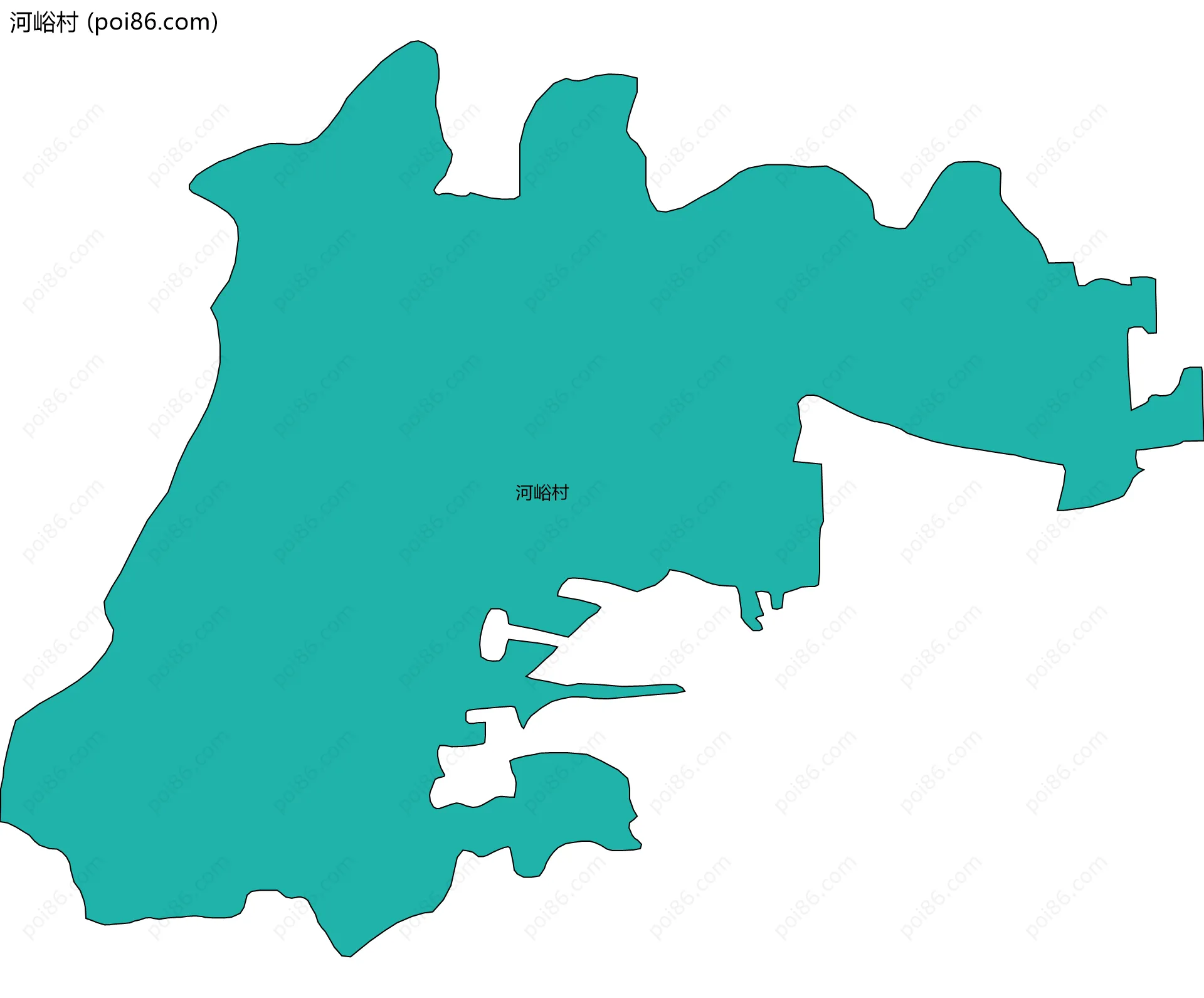 河峪村边界地图