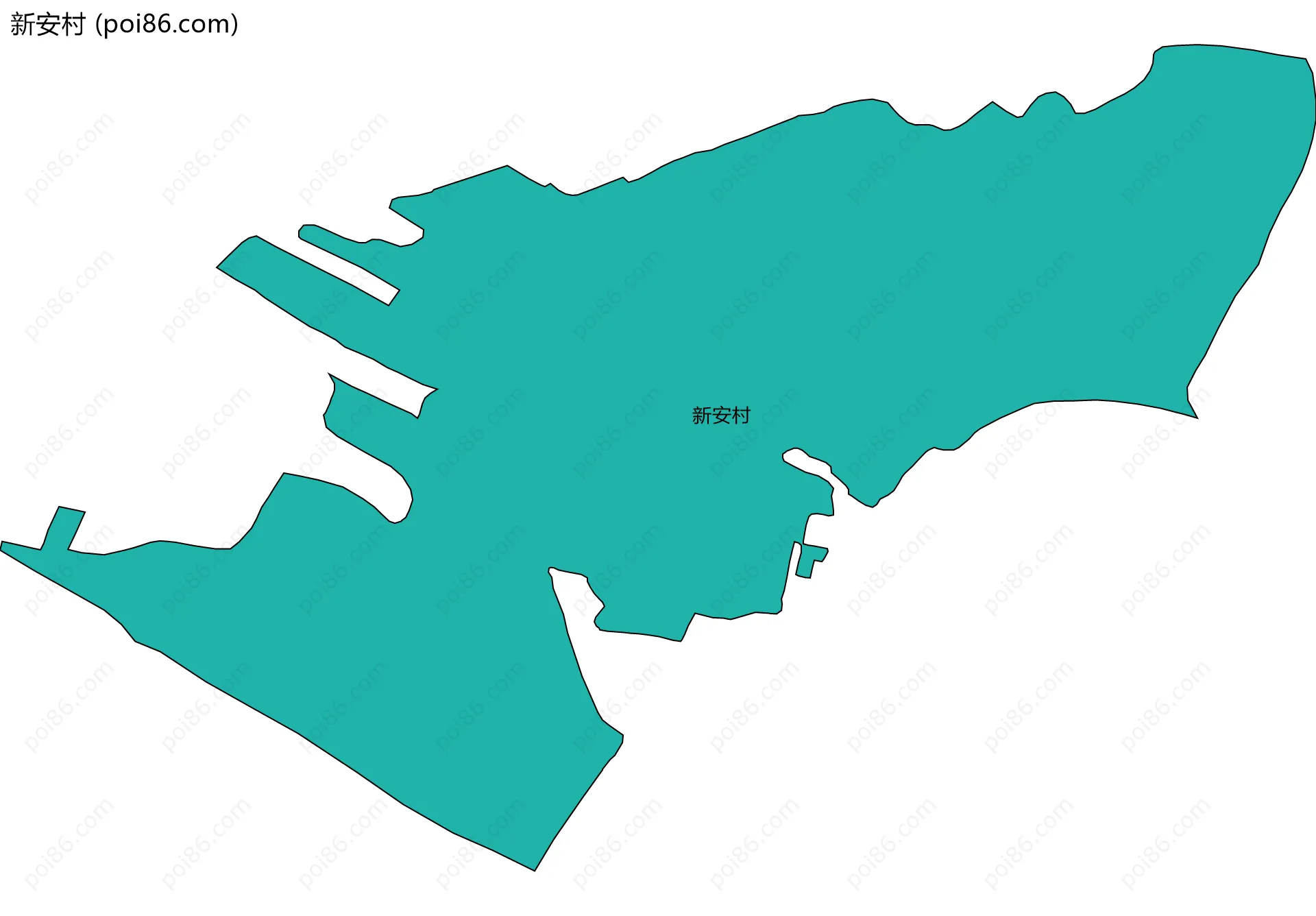 新安村边界地图