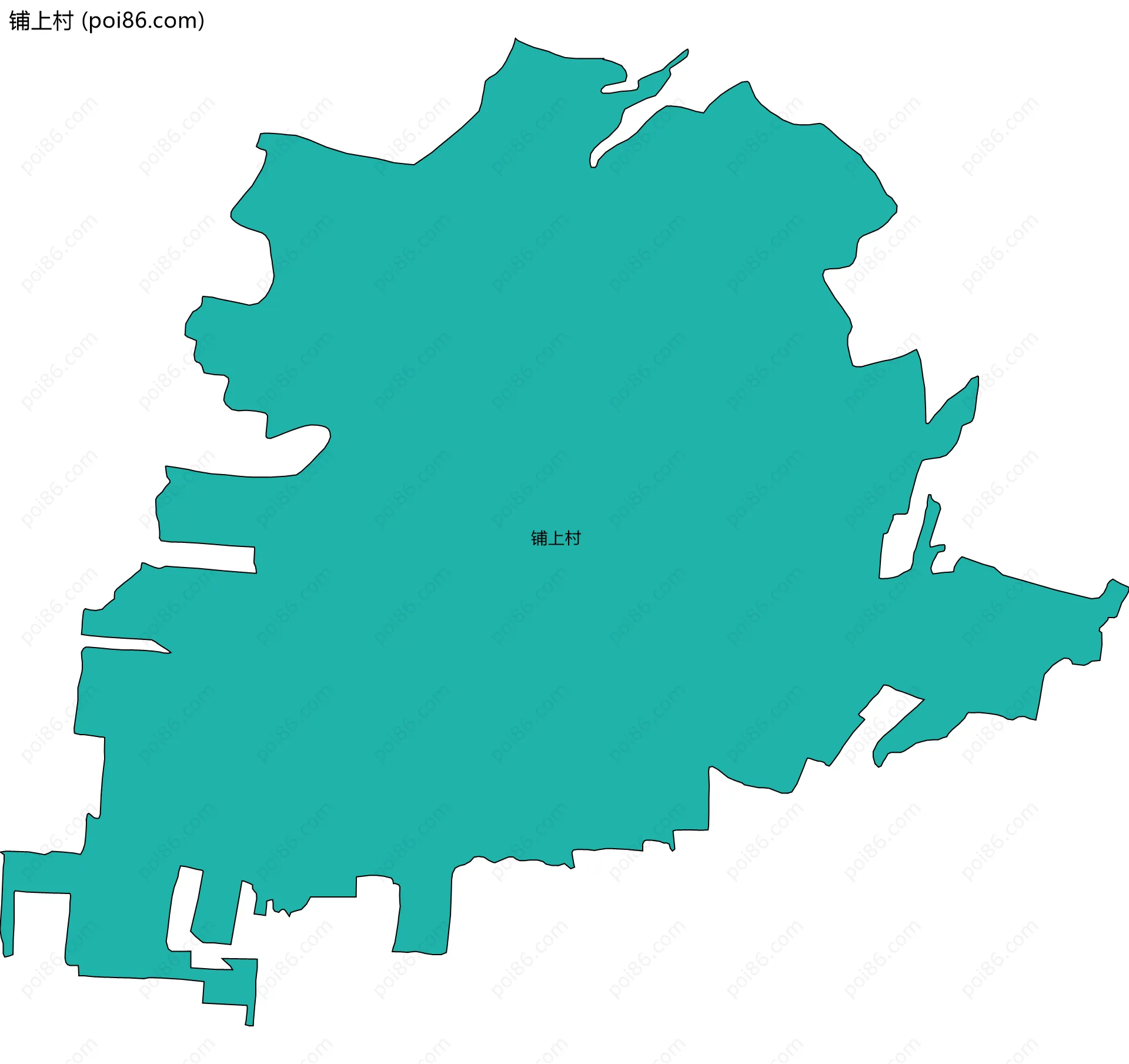 铺上村边界地图
