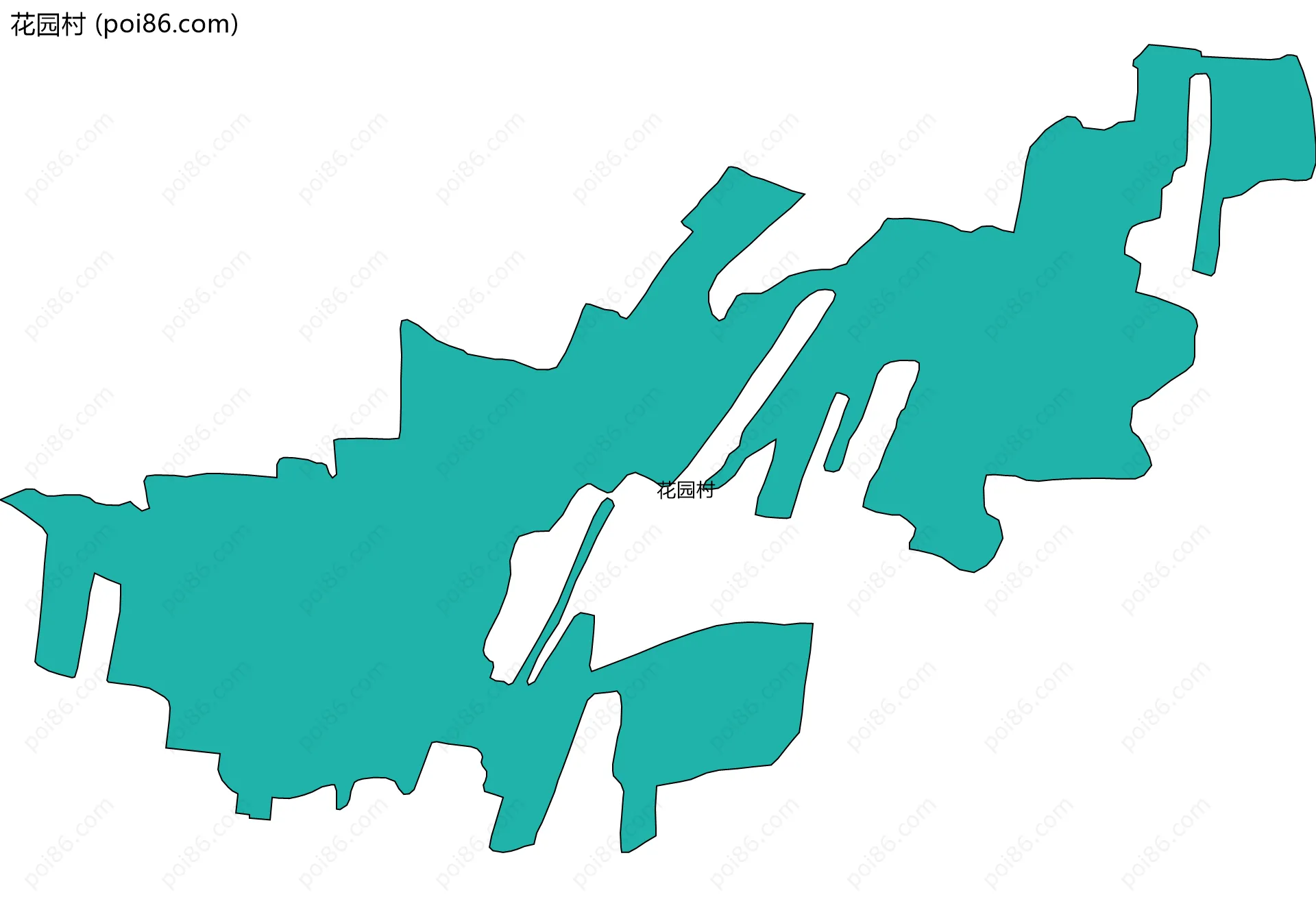 花园村边界地图