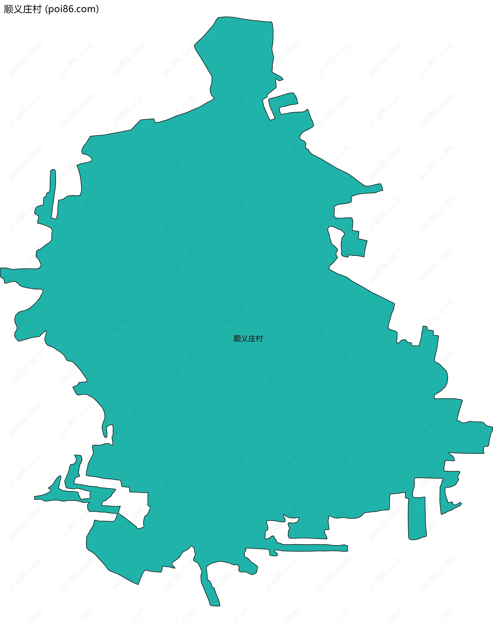 顺义庄村边界地图