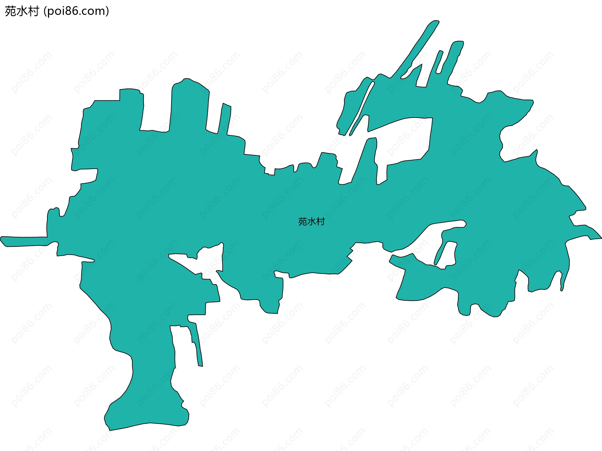 苑水村边界地图