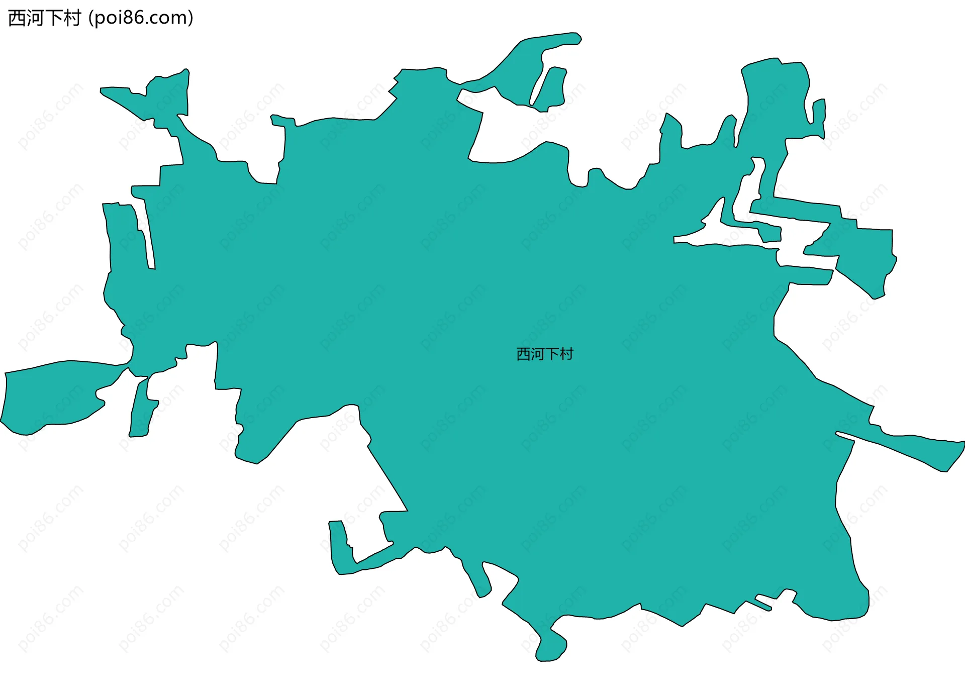西河下村边界地图