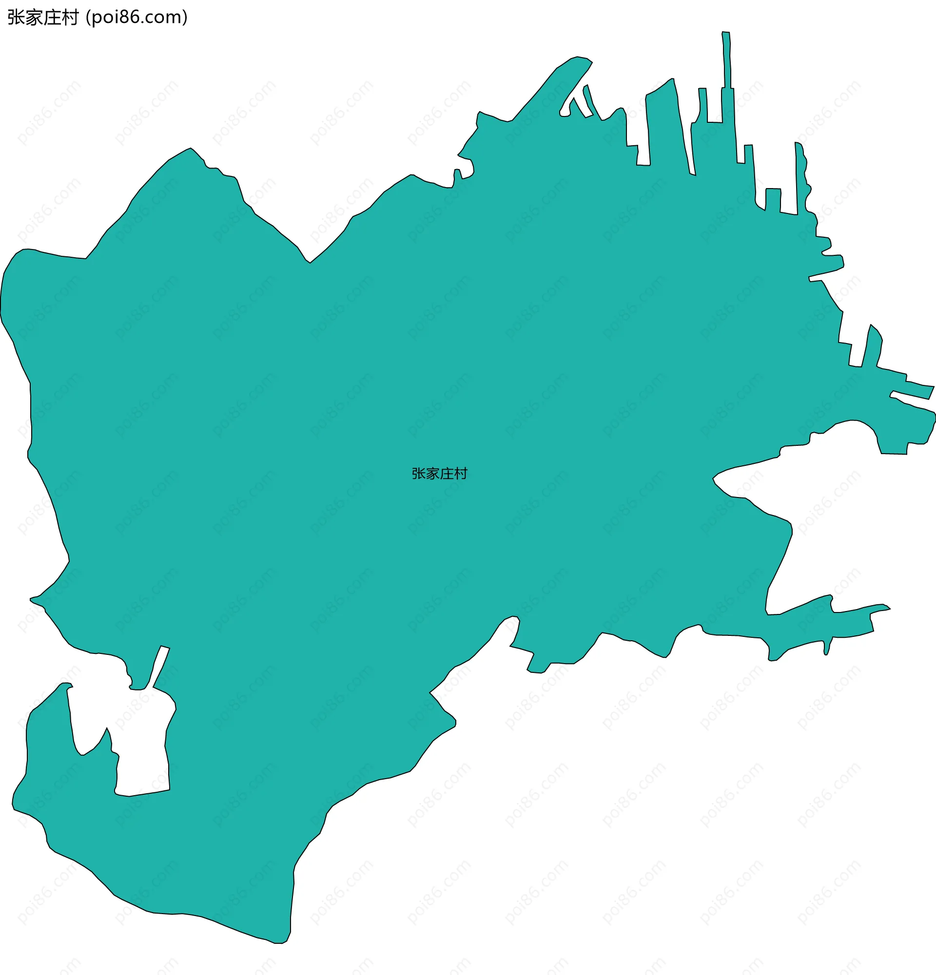 张家庄村边界地图