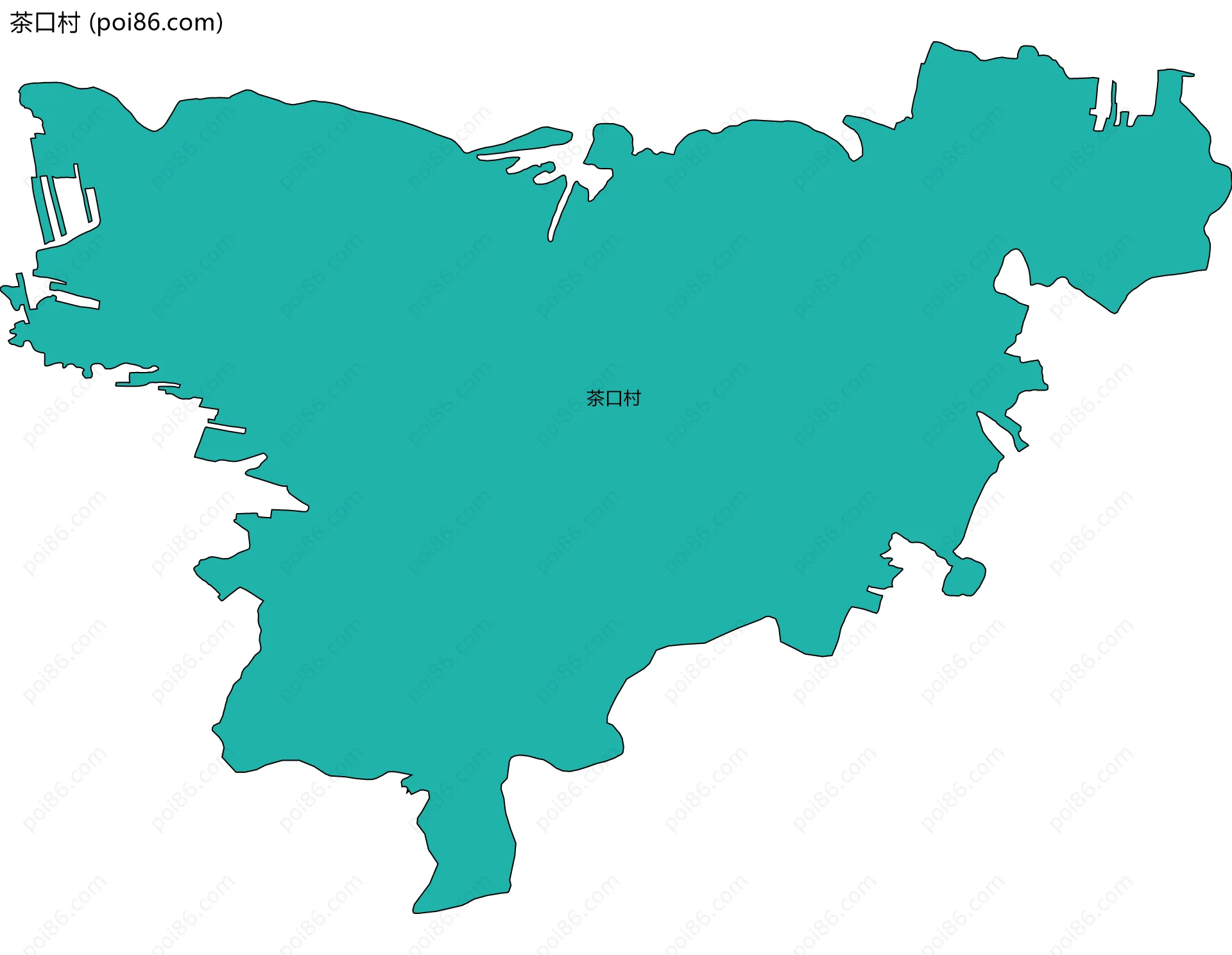 茶口村边界地图