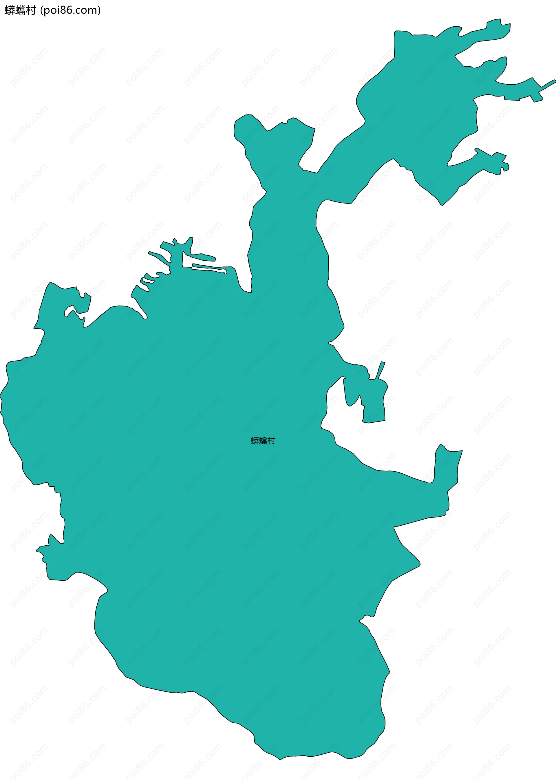 蟒蟷村边界地图