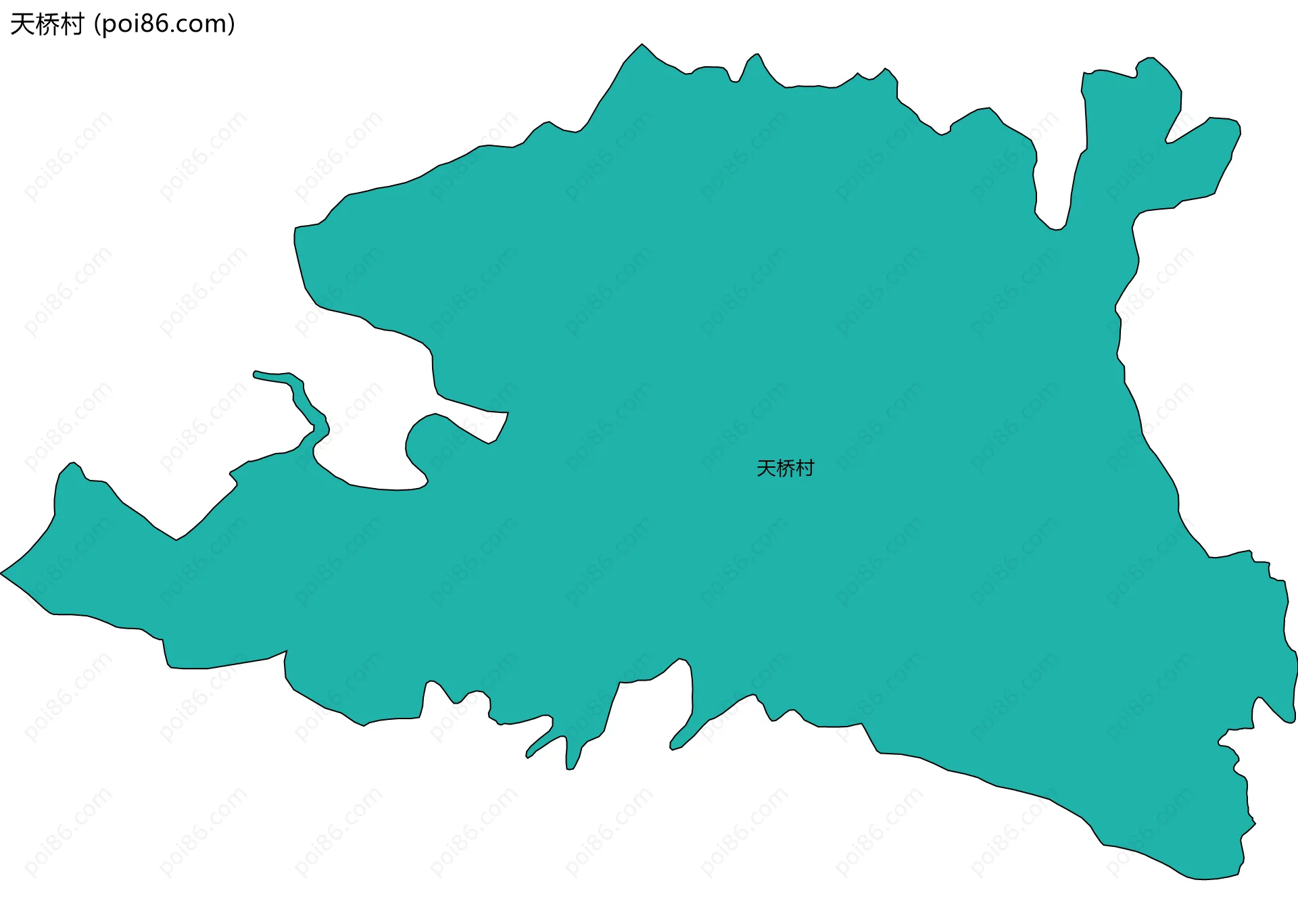 天桥村边界地图